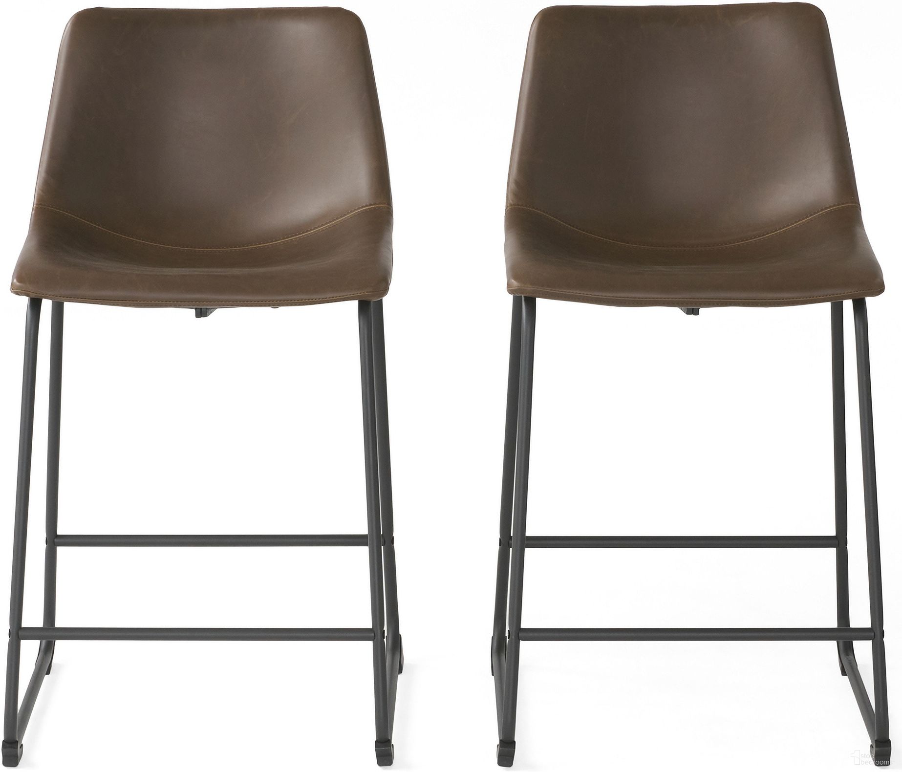 The appearance of PU Upholstered Counter Height Stool In Brown - Set of 2 designed by Noble House in the traditional interior design. This brown piece of furniture was selected by 1StopBedrooms from to add a touch of cosiness and style into your home. Sku: 58938.00. Material: PU.