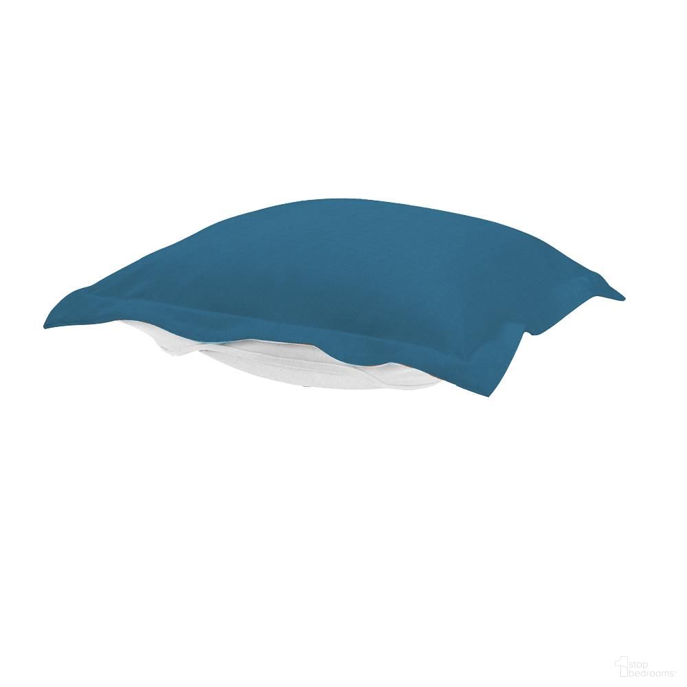 Puff Ottoman Cover Seascape (Cover Only) In Turquoise