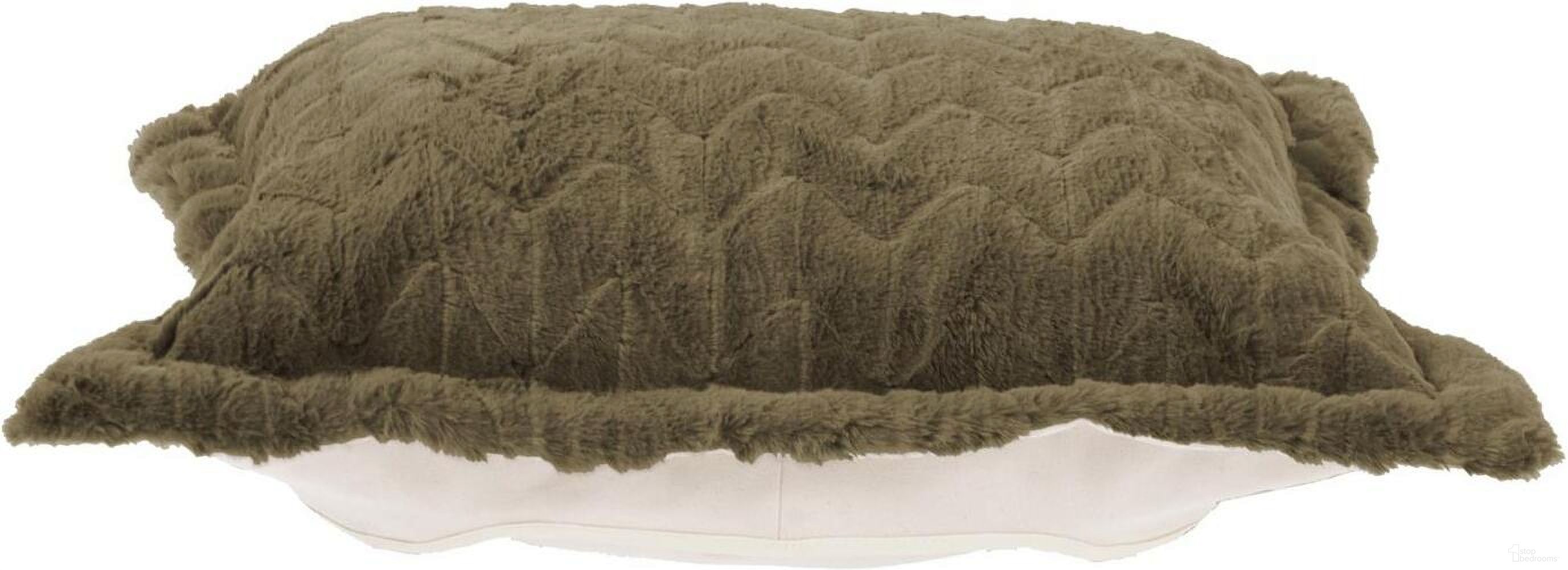 The appearance of Puff Ottoman Cushion Angora (Cushion and Cover Only) In Moss designed by Howard Elliott in the modern / contemporary interior design. This moss piece of furniture  was selected by 1StopBedrooms from Angora Collection to add a touch of cosiness and style into your home. Sku: 310-1091P. Material: Polyester.