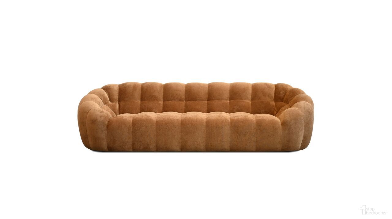 The appearance of Puffin 105 Inch 3 Seater Sofa In Toffee designed by Mobital in the interior design. This toffee piece of furniture was selected by 1StopBedrooms from Puffin Collection to add a touch of cosiness and style into your home. Sku: SOF-PUFF-TOFF-CHFA. Material: Feather.