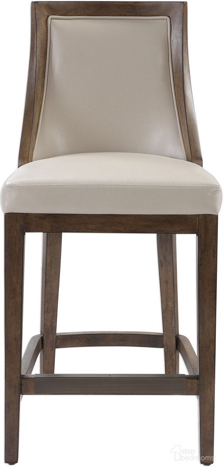 The appearance of Purcell Leather Counter Stool In Bronze designed by Uttermost in the modern / contemporary interior design. This bronze piece of furniture was selected by 1StopBedrooms from Purcell Collection to add a touch of cosiness and style into your home. Sku: 23501. Material: Rubberwood.