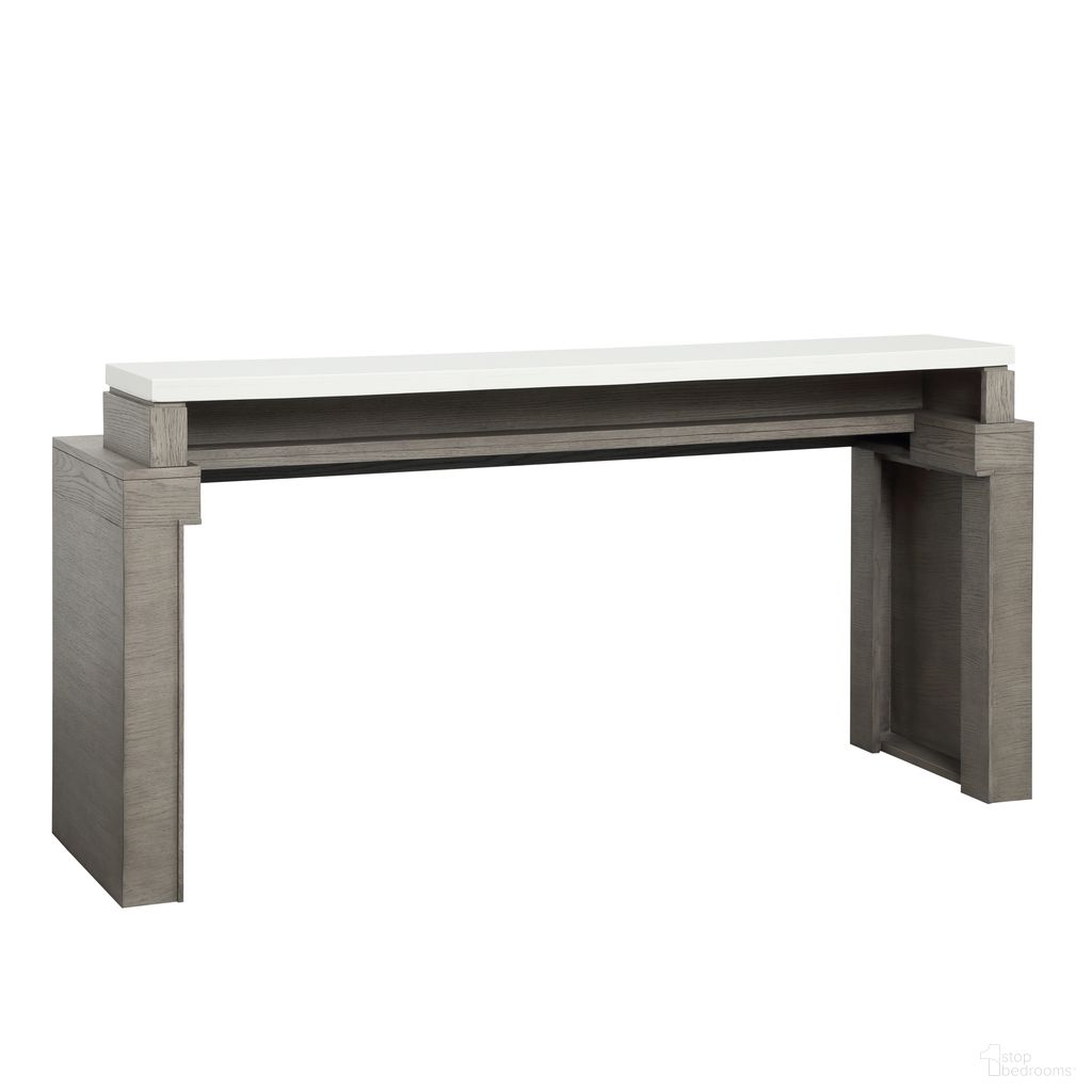 The appearance of Pure Modern Soft Moonstone Everywhere Console  Bar Table designed by Parker House in the transitional interior design. This gray piece of furniture  was selected by 1StopBedrooms from Pure Modern Collection to add a touch of cosiness and style into your home. Sku: PUR#09. Table Top Shape: Rectangular. Material: Solid Oak.