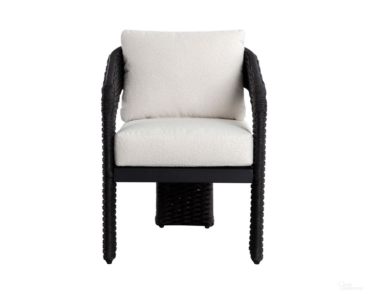Pylos Dining Armchair In Black and Louis Cream