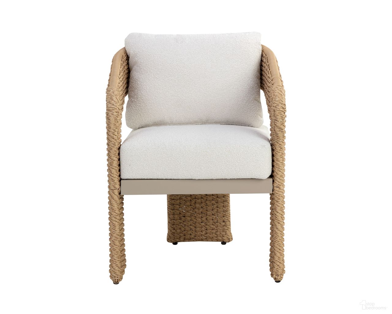 Pylos Dining Armchair In Natural and Louis Cream