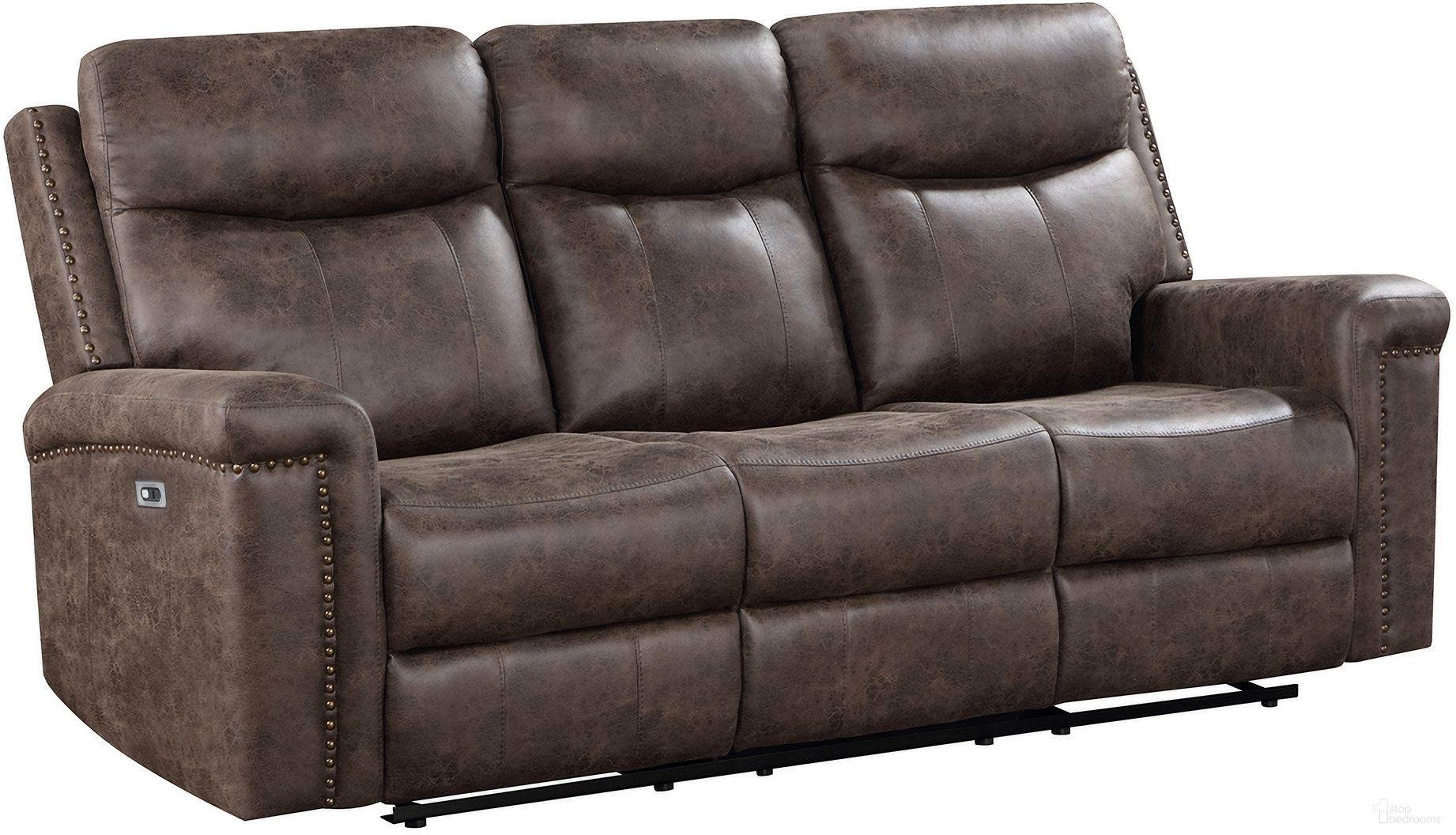 Quade Sofa with Power Footrest In Mocha by New Classic 1StopBedrooms