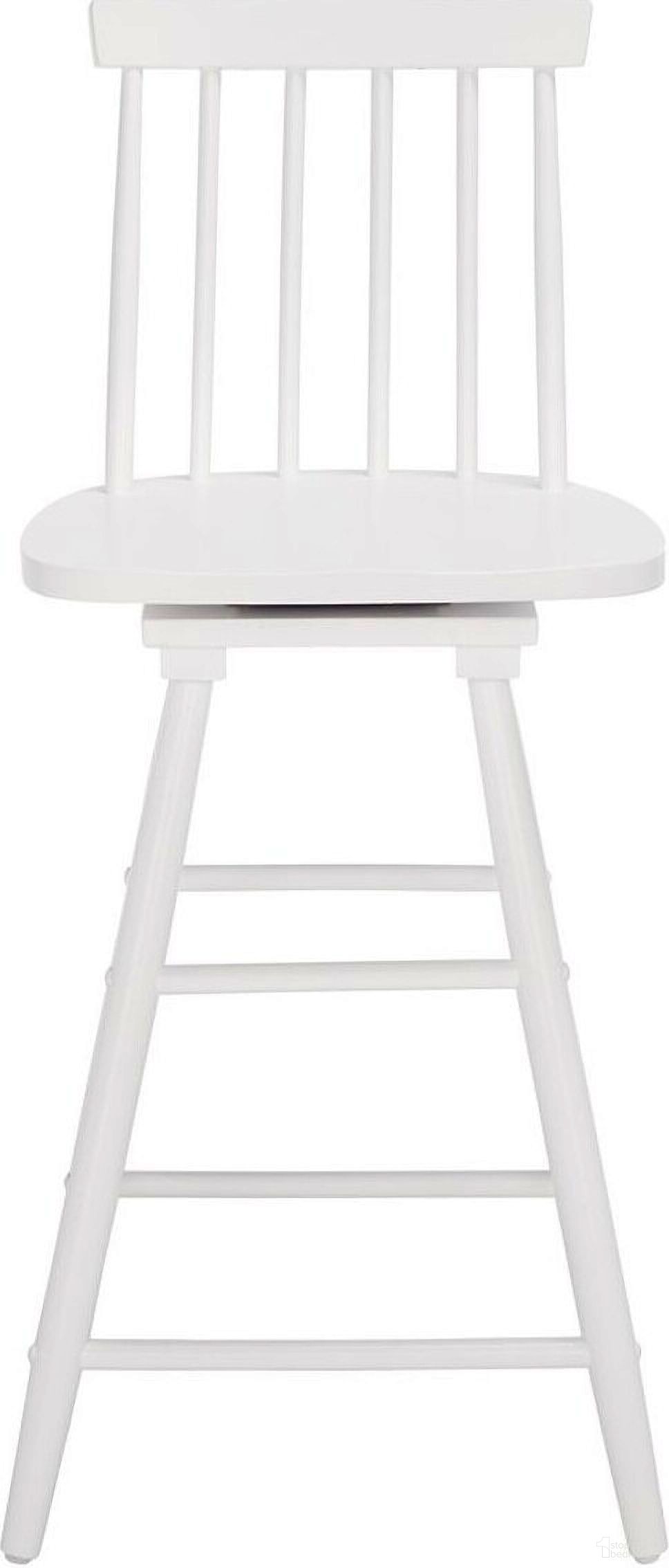 Quai Swivel Counter Stool in White