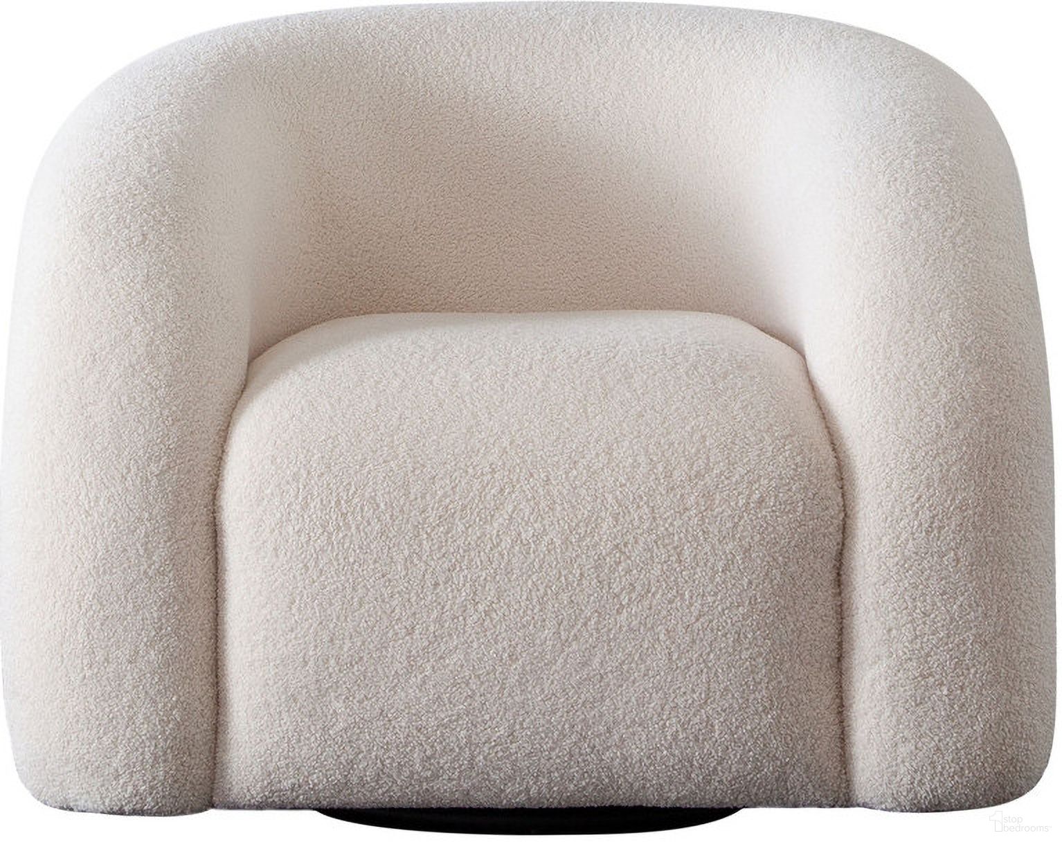 The appearance of Quantum Swivel Accent Chair In Ivory Sherpa designed by Diamond Sofa in the modern / contemporary interior design. This ivory piece of furniture was selected by 1StopBedrooms from Quantum Collection to add a touch of cosiness and style into your home. Sku: QUANTUMCHIV. Material: Fabric.