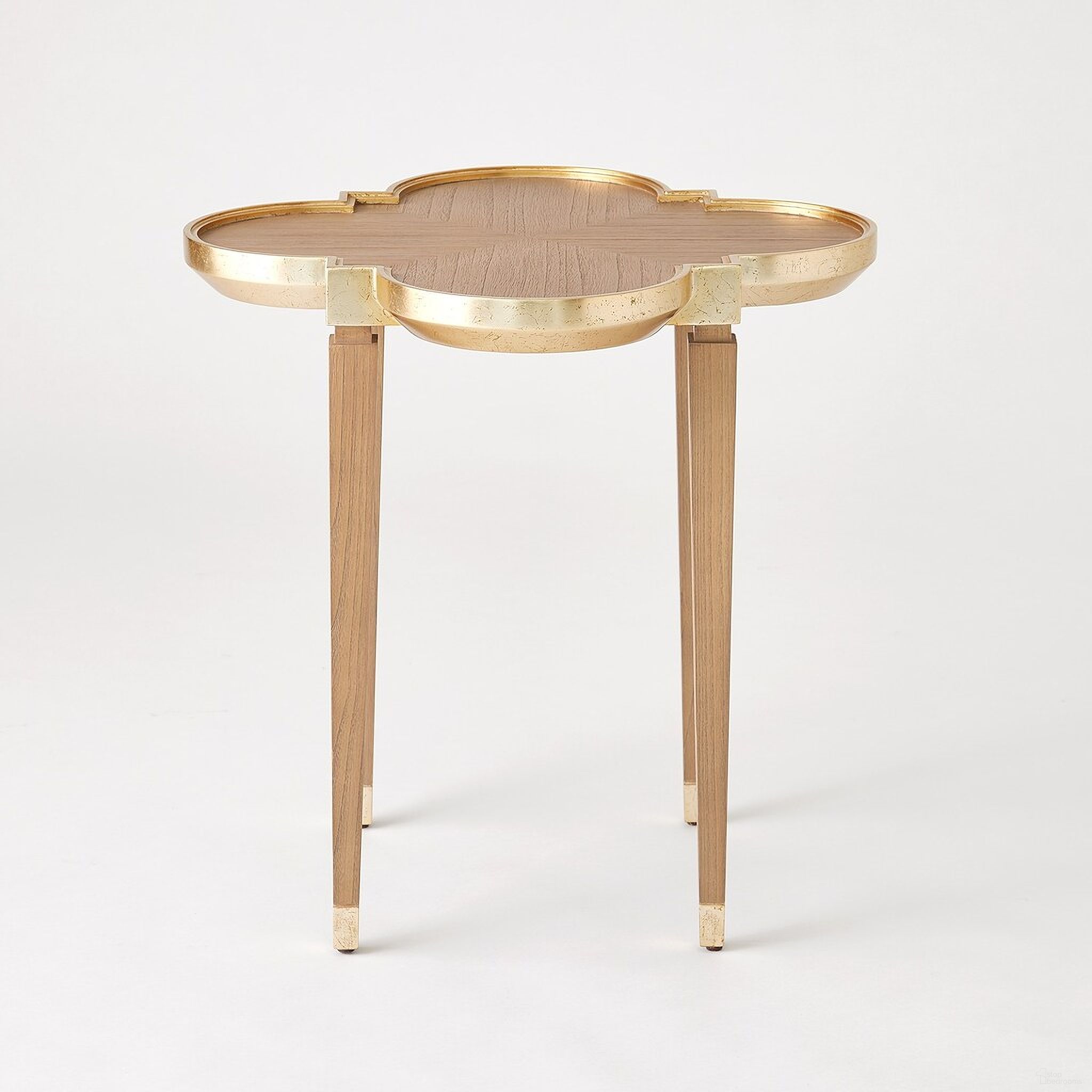 Quatrefoil Side Table In Brown