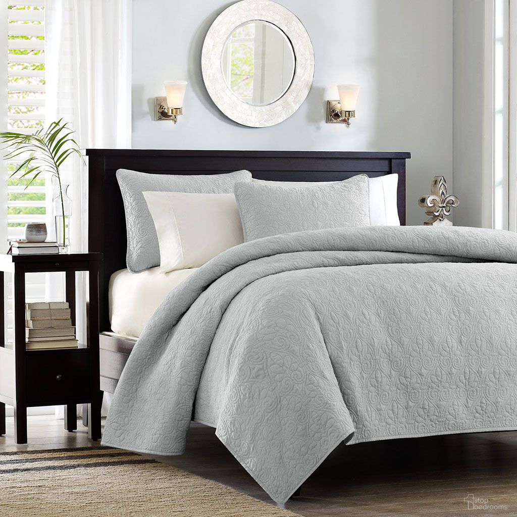 The appearance of Quebec Polyester Microfiber Quilted 2 Piece Twin Coverlet Set In Grey designed by Olliix in the transitional interior design. This grey piece of furniture was selected by 1StopBedrooms from Quebec Collection to add a touch of cosiness and style into your home. Sku: MP13-2581. Bed Size: Twin. Material: Cotton.