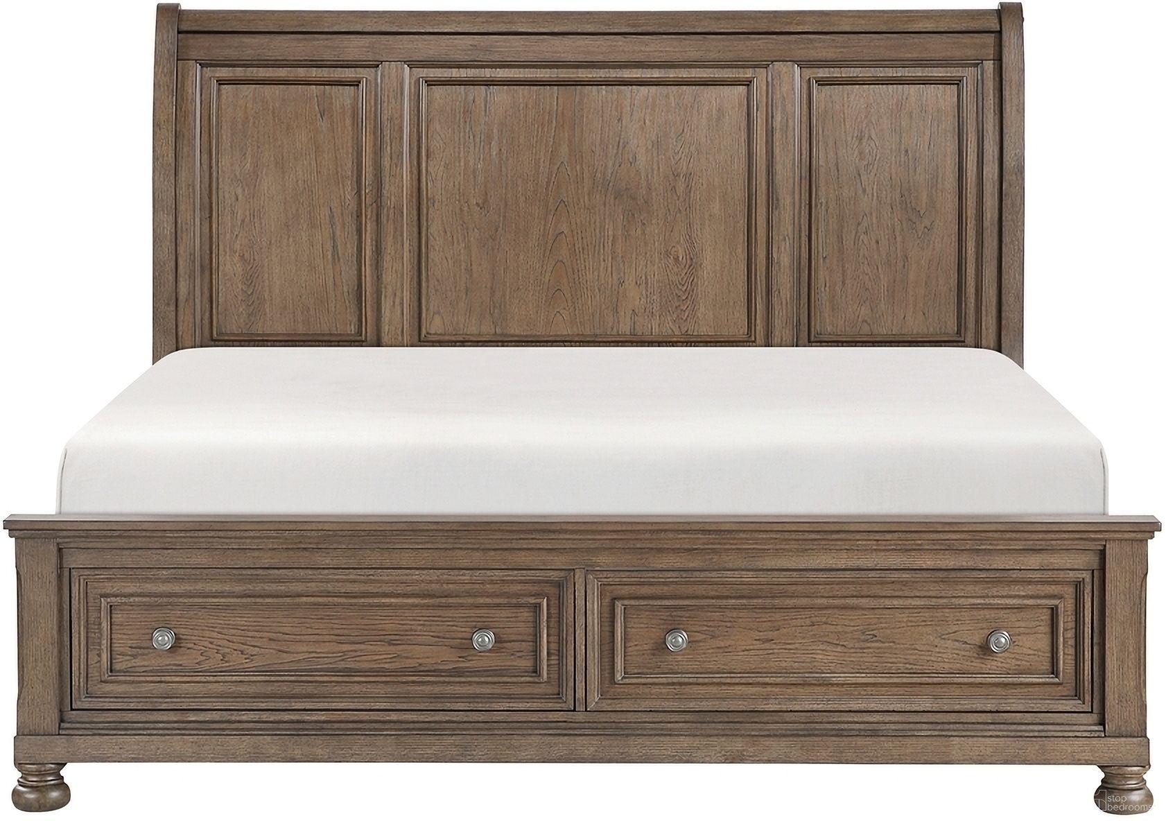 The appearance of Bethel Queen Platform Bed with Footboard Storage In Brown designed by Homelegance in the country / farmhouse interior design. This brown piece of furniture was selected by 1StopBedrooms from Bethel Collection to add a touch of cosiness and style into your home. Sku: 2259BR-1;2259BR-2;2259BR-3. Bed Type: Platform Bed. Bed Size: Queen. Material: Birch Veneer.