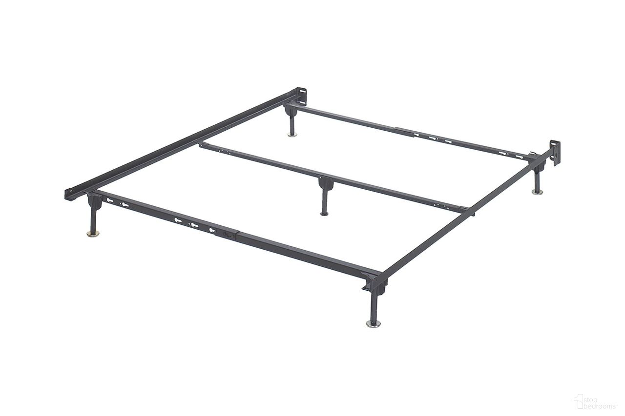 The appearance of Queen Platform Bolt on Bed Frame In Metallic designed by Signature Design by Ashley in the modern / contemporary interior design. This metallic piece of furniture  was selected by 1StopBedrooms from Platform Collection to add a touch of cosiness and style into your home. Sku: B100-31. Material: Metal. Bed Size: Queen.