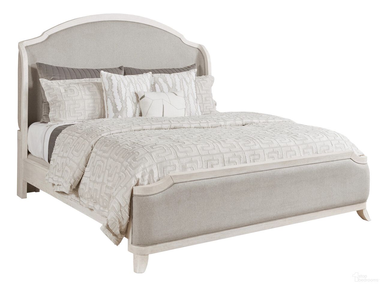 The appearance of Harmony Queen Upholstered Bed In Eggshell designed by American Drew in the modern / contemporary interior design. This eggshell piece of furniture was selected by 1StopBedrooms from Harmony Collection to add a touch of cosiness and style into your home. Sku: 266-313;266-314. Material: Wood. Bed Size: Queen. Bed Type: Upholstered Bed.