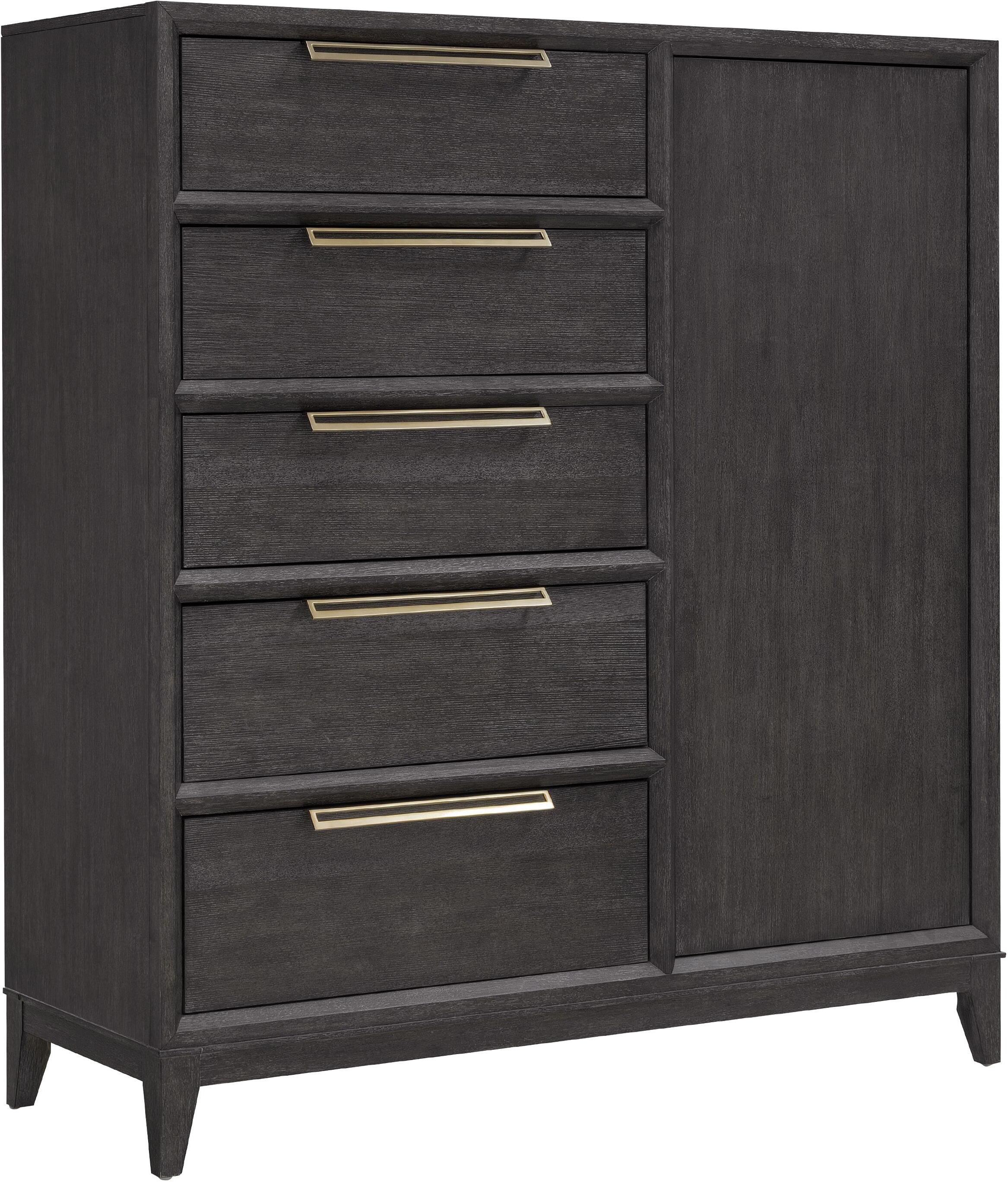 Quincy 5Drawer Door Chest In Gray by Pulaski 1StopBedrooms