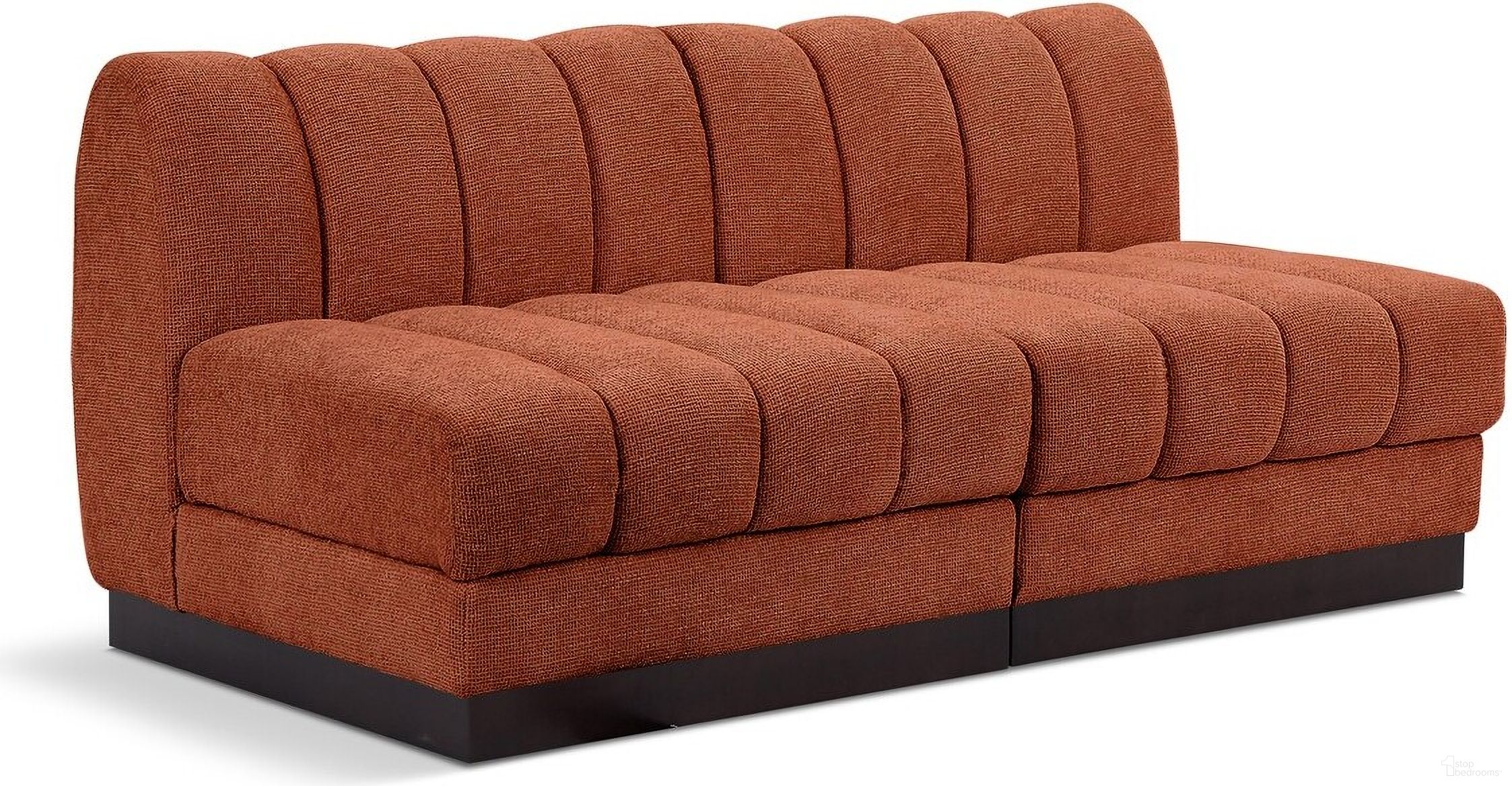 The appearance of Quinn Chenille Fabric 2 Seater Modular Sofa In Cognac designed by Meridian in the modern / contemporary interior design. This cognac piece of furniture was selected by 1StopBedrooms from Quinn Collection to add a touch of cosiness and style into your home. Sku: 124Cognac-Armless;124Cognac-Armless. Material: Rubberwood.