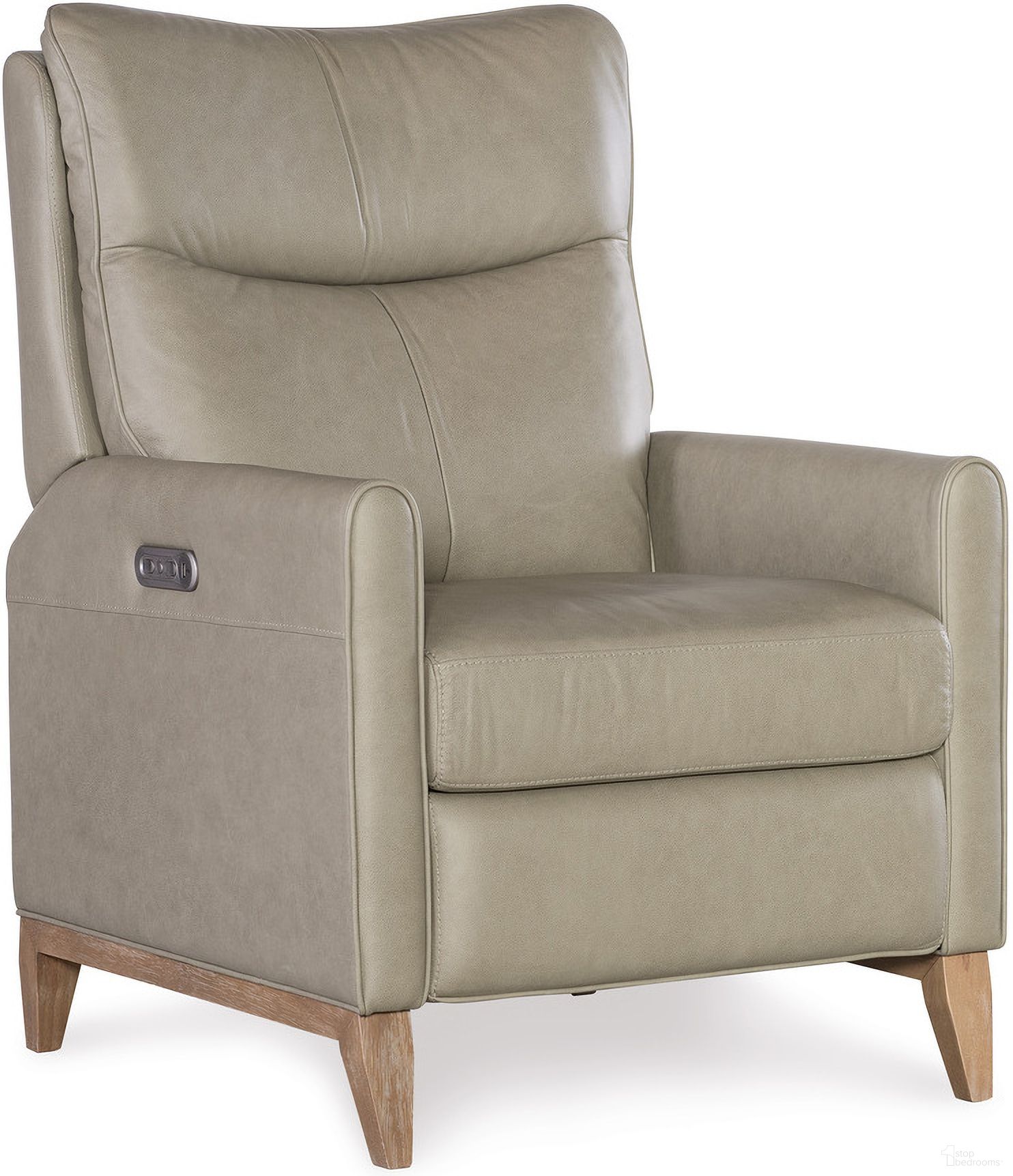 The appearance of Quinnie Power Recliner with Power Headrest In Green designed by Hooker in the modern / contemporary interior design. This green piece of furniture was selected by 1StopBedrooms from RC Collection to add a touch of cosiness and style into your home. Sku: RC114-PH-020. Material: Leather.