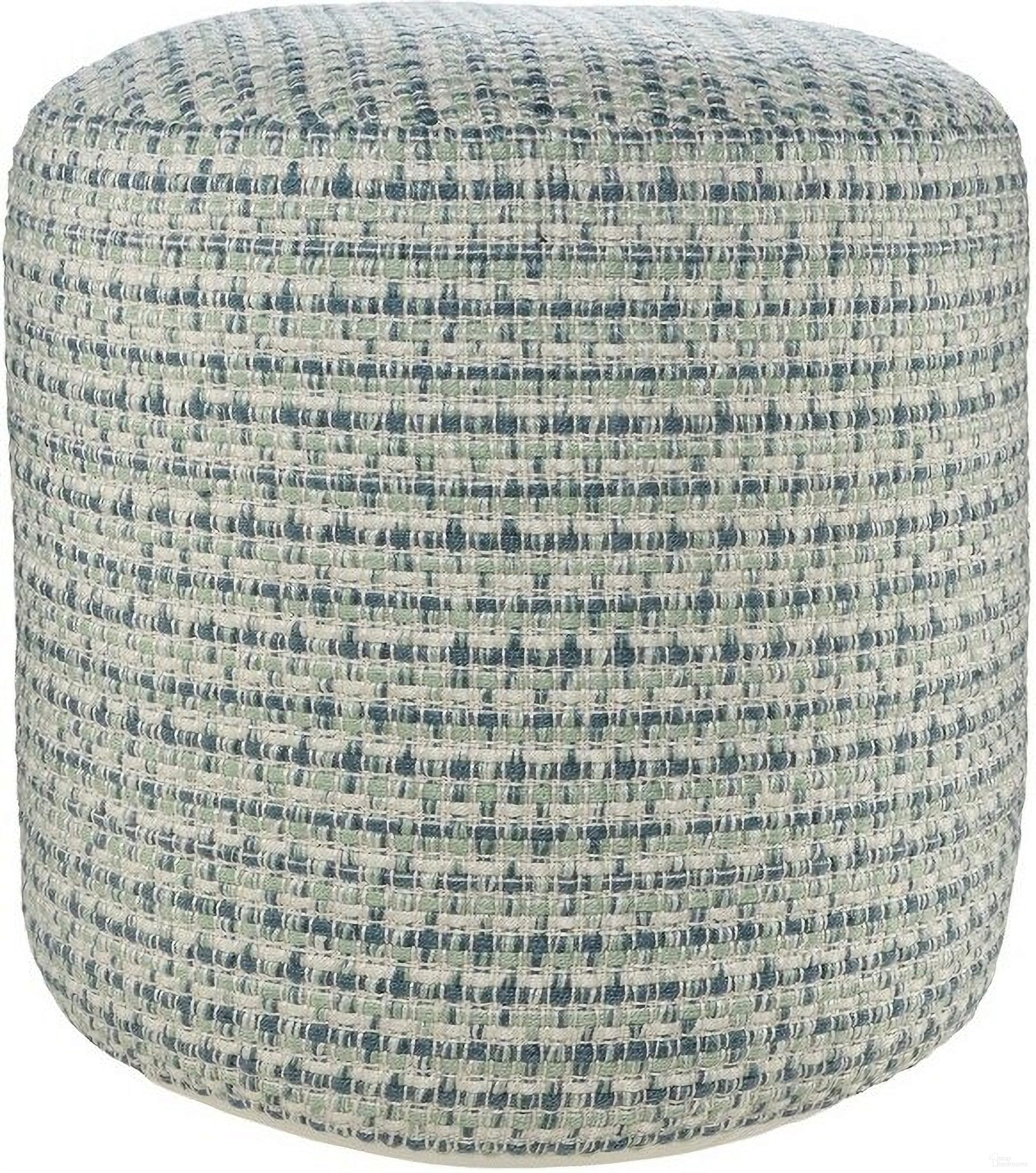 The appearance of Quino Geometric Hand-Woven Ottoman Pouf In Blue and Green designed by Rajani Home in the transitional interior design. This blue/green piece of furniture was selected by 1StopBedrooms from Bova Collection to add a touch of cosiness and style into your home. Sku: 9C612008G49348. Material: Polyester.