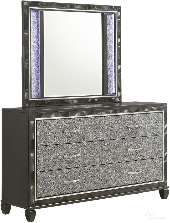 The appearance of Radiance Mirror In Black designed by New Classic in the modern / contemporary interior design. This black piece of furniture was selected by 1StopBedrooms from Radiance Collection to add a touch of cosiness and style into your home. Sku: B976K-060. Material: Glass.