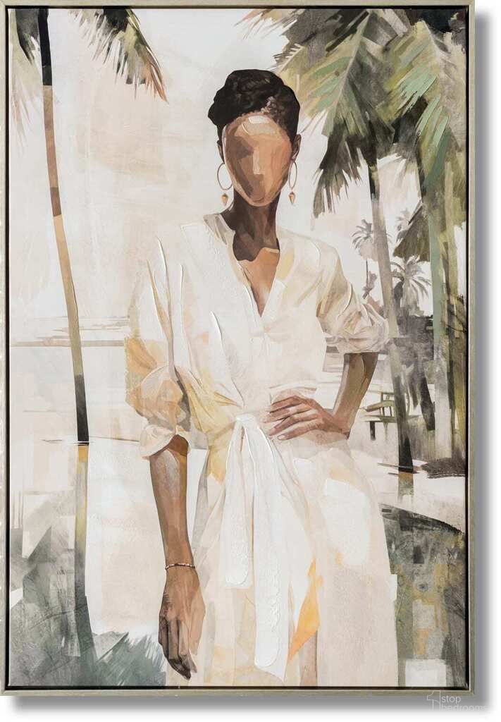 Radiant Muse in the Tropics Canvas Wall Art In Multi