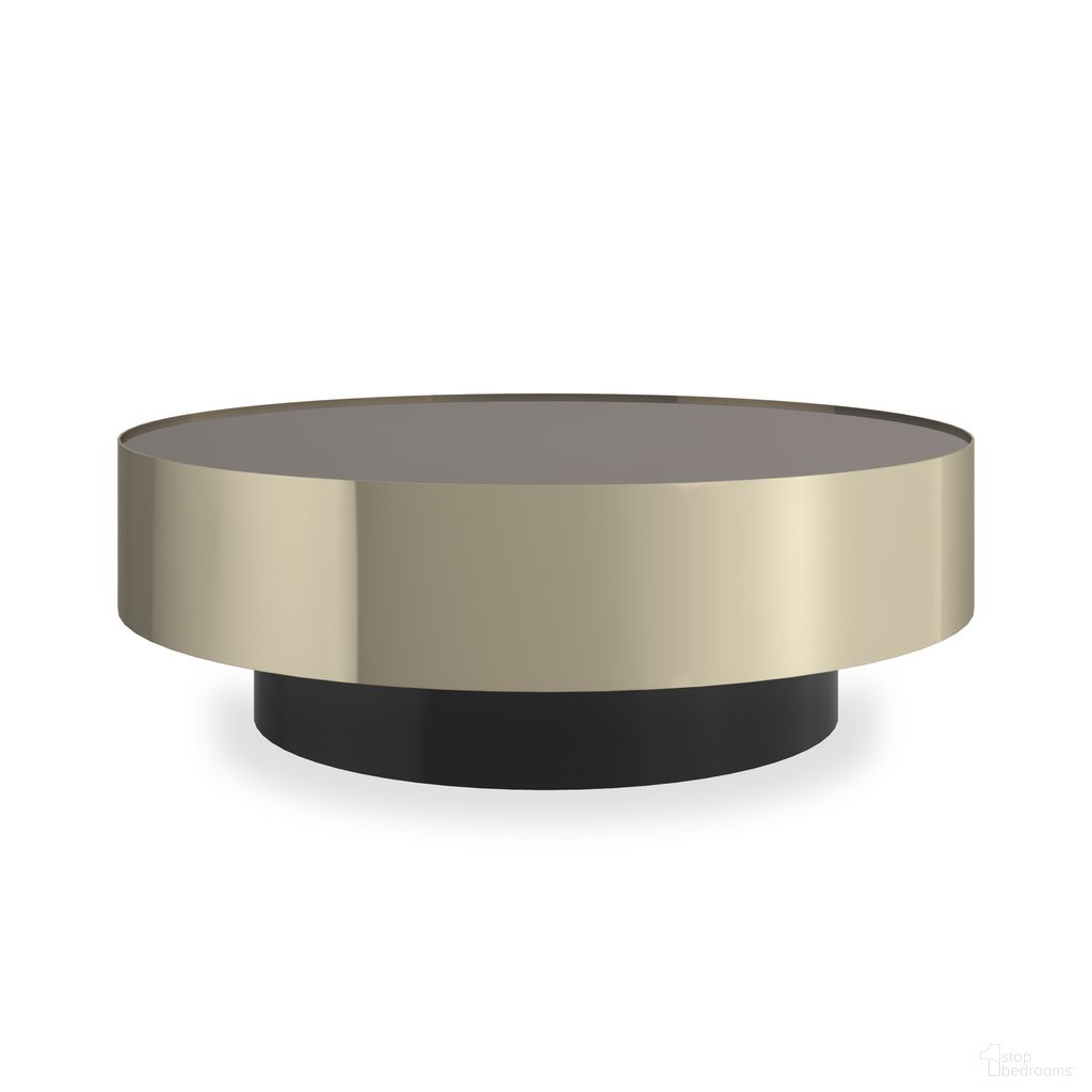 The appearance of Radius Cocktail Table In Gold designed by Caracole in the modern / contemporary interior design. This gold piece of furniture was selected by 1StopBedrooms from Radius Collection to add a touch of cosiness and style into your home. Sku: CLA-024-4011. Material: Mirror.