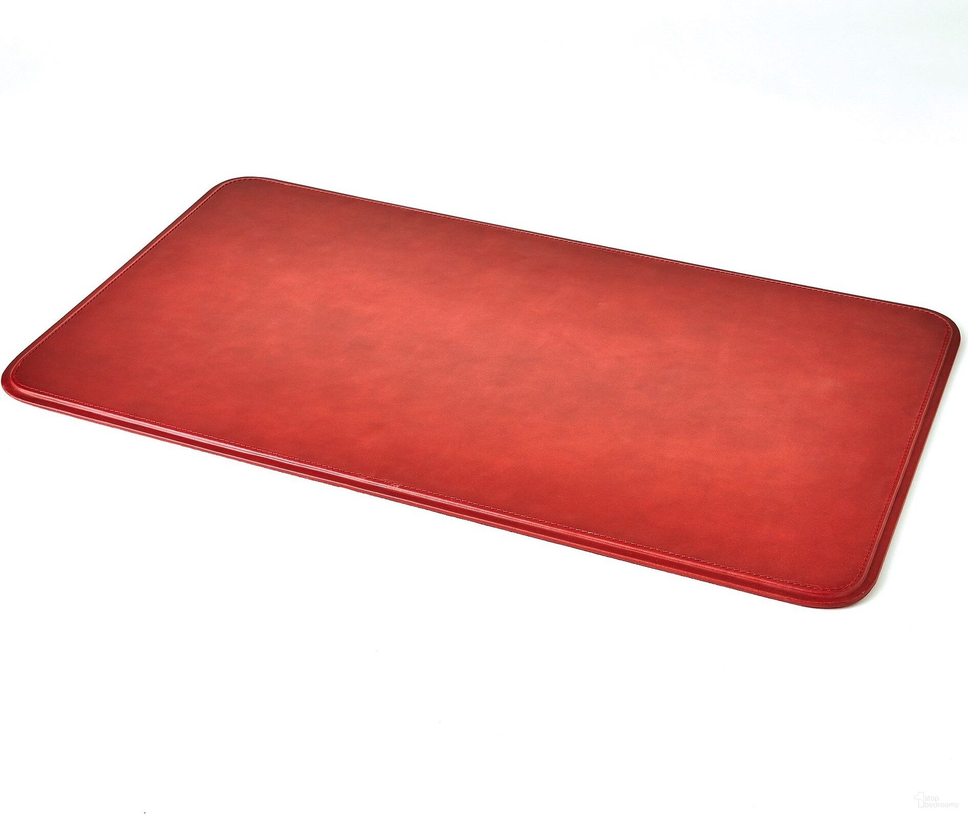 The appearance of Radius Edge Leather Desk Blotter In Deep Red designed by Global Views in the modern / contemporary interior design. This red piece of furniture was selected by 1StopBedrooms from Radius Collection to add a touch of cosiness and style into your home. Sku: 993808. Material: Leather.