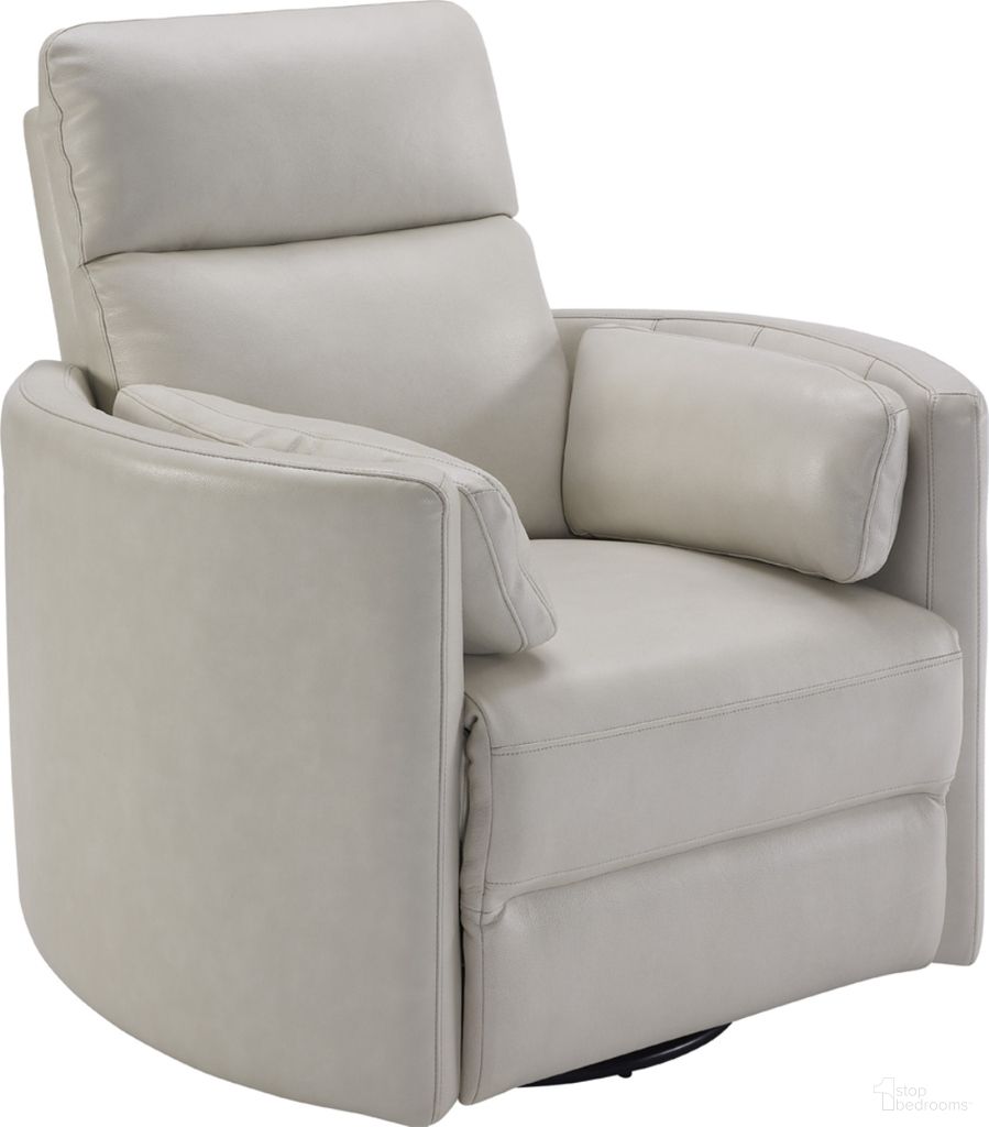 The appearance of Radius Florence Ivory Cordless Power Swivel Glider Recliner designed by Parker House in the modern / contemporary interior design. This white piece of furniture was selected by 1StopBedrooms from Radius Collection to add a touch of cosiness and style into your home. Sku: MRAD#812GSP-P25-FIV. Material: Top Grain Leather.