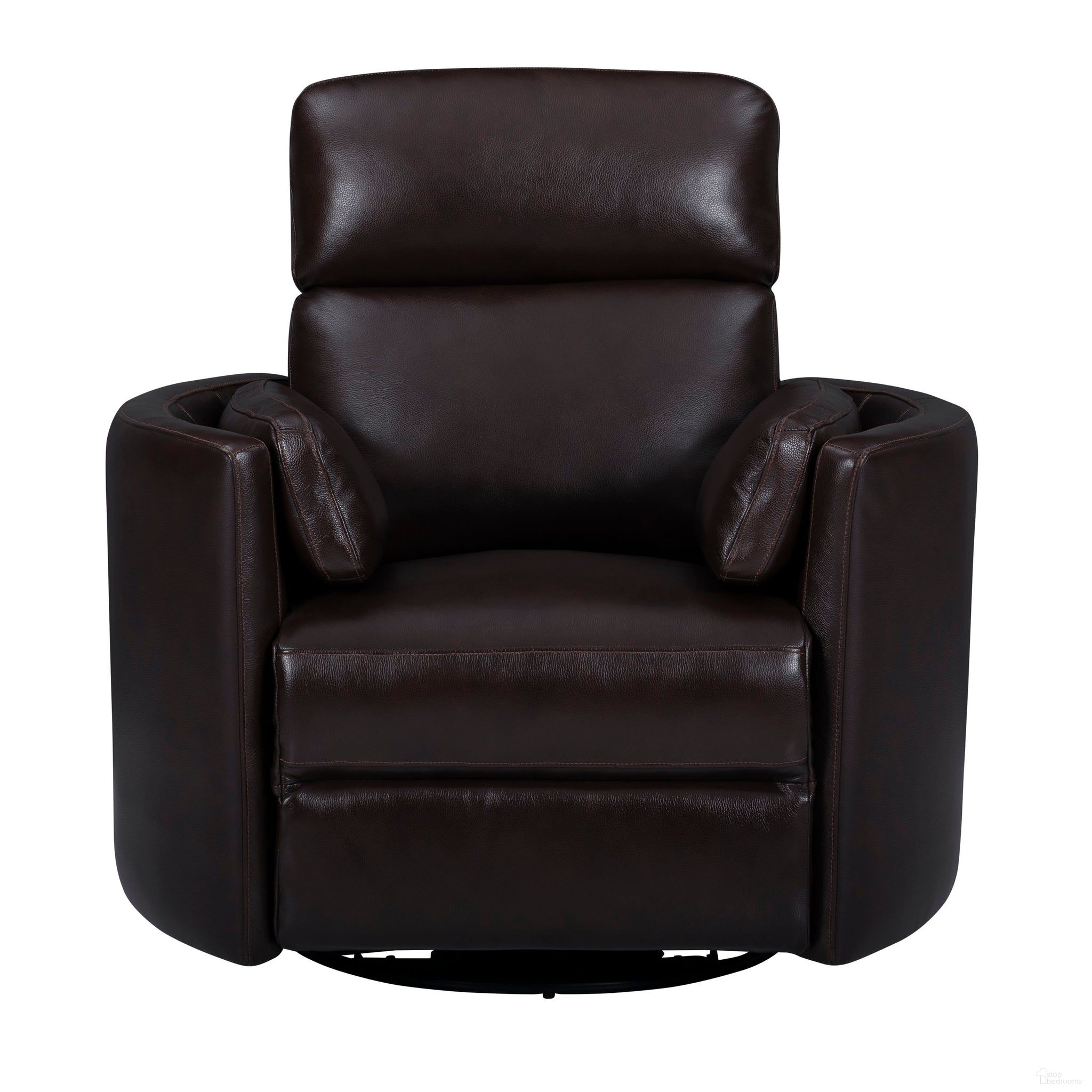 The appearance of Radius Manual Swivel Glider Recliner In Hickory Brown designed by Parker House in the modern / contemporary interior design. This hickory brown piece of furniture was selected by 1StopBedrooms from Radius Collection to add a touch of cosiness and style into your home. Sku: MRAD#812GS-HIBR. Material: Top Grain Leather.