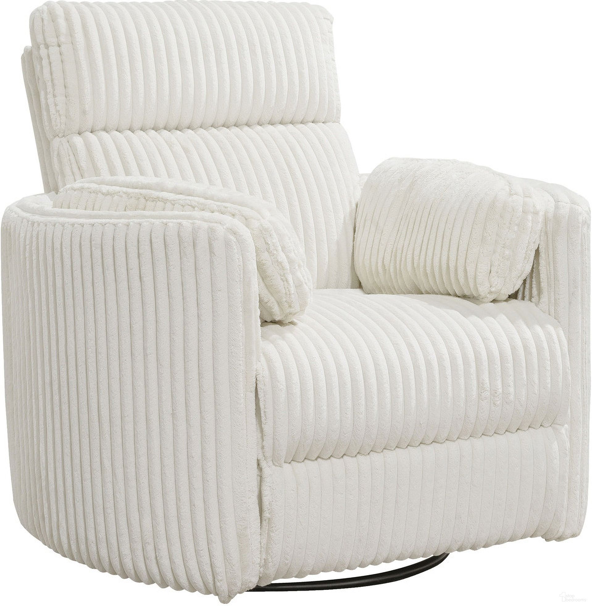 The appearance of Radius Power Swivel Glider Recliner Set of 2 In Mega Ivory designed by Parker House in the modern / contemporary interior design. This mega ivory piece of furniture was selected by 1StopBedrooms from Radius Collection to add a touch of cosiness and style into your home. Sku: MRAD#812GSP-MGIV;MRAD#812GSP-MGIV. Material: Polyester.