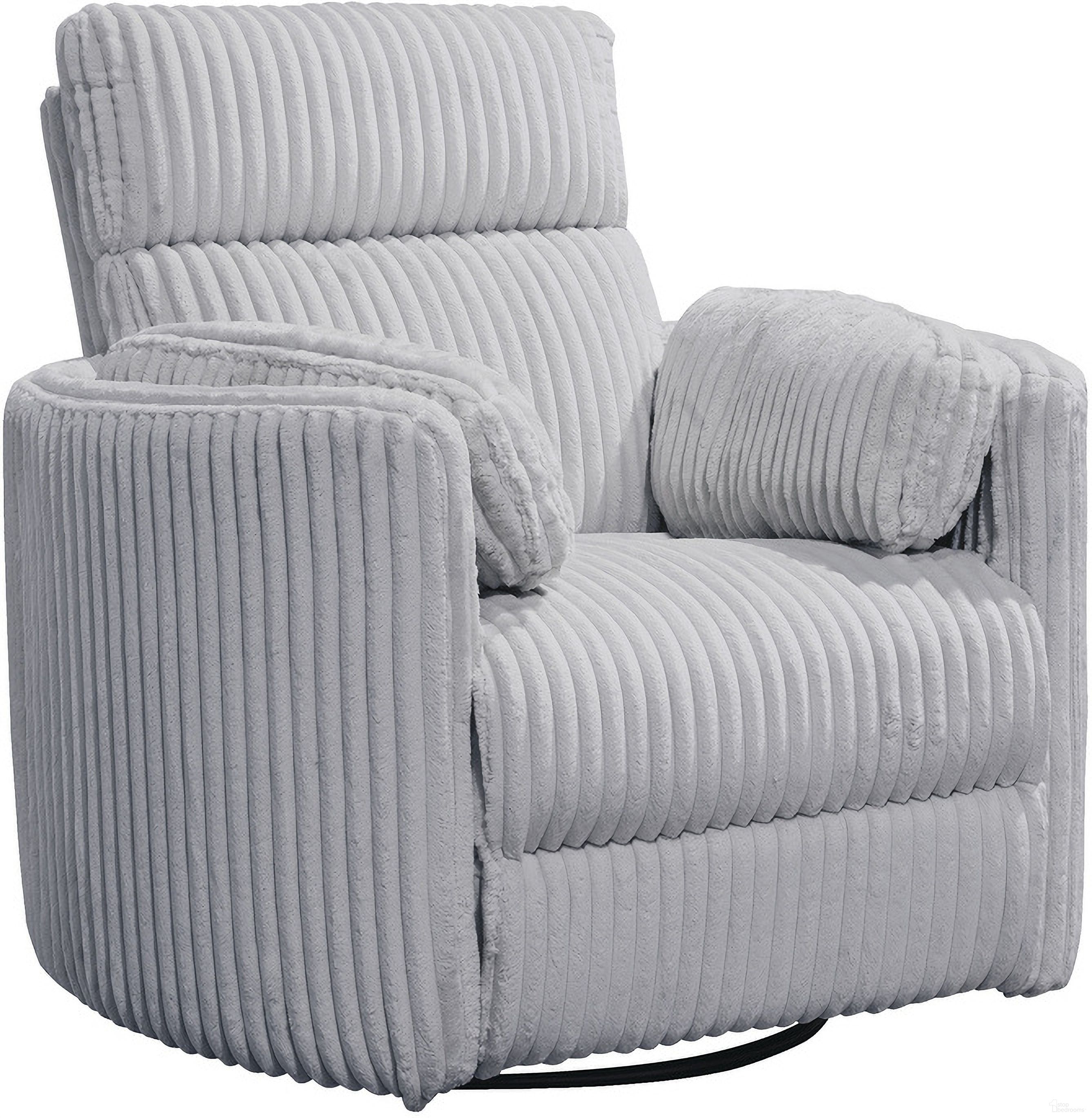 The appearance of Radius Swivel Power Glider Recliner In Grey designed by Parker House in the modern / contemporary interior design. This grey piece of furniture was selected by 1StopBedrooms from Radius Collection to add a touch of cosiness and style into your home. Sku: MRAD#812GSP-MGGR. Material: Polyester.