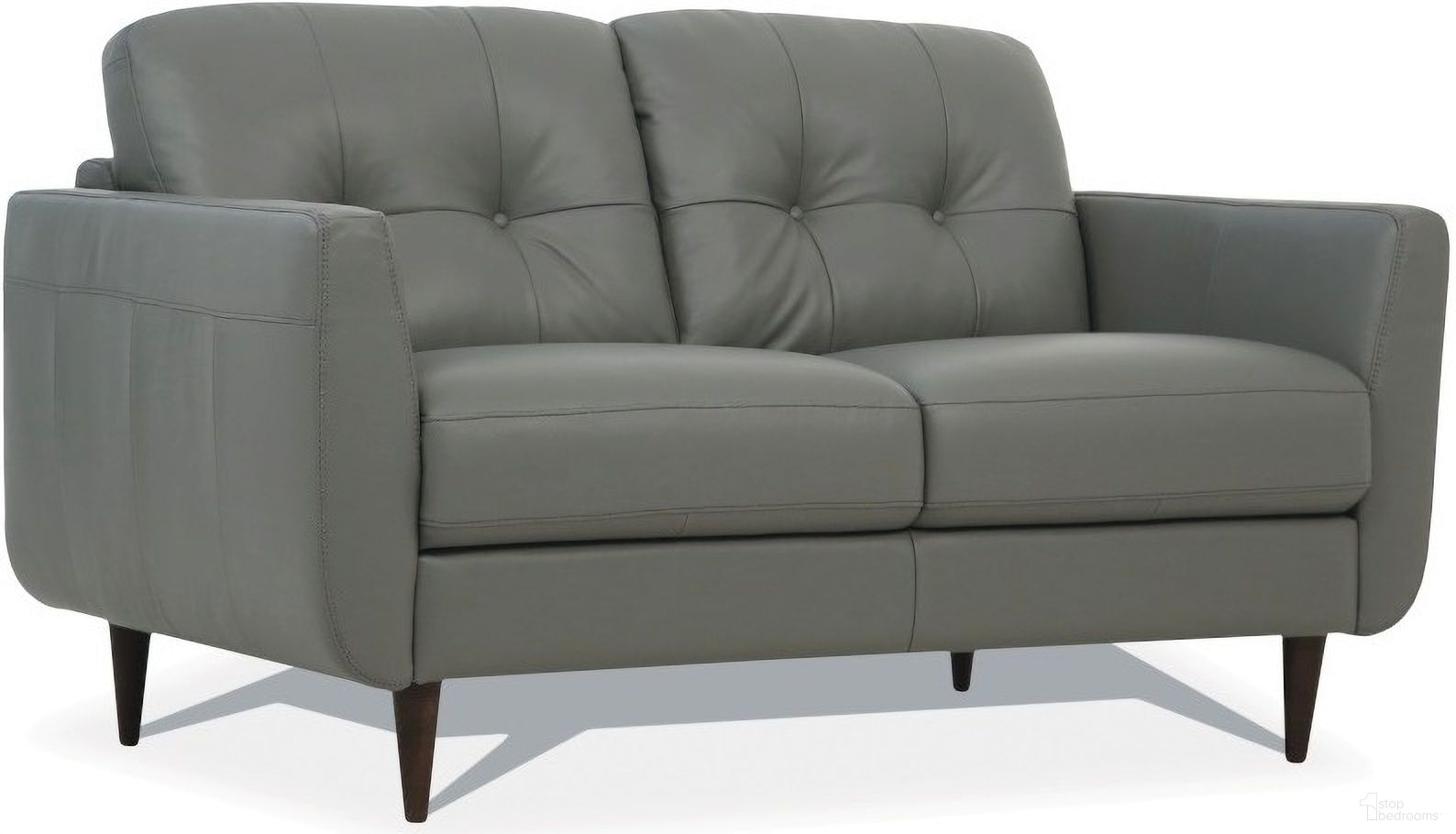 The appearance of Radwan Pesto Green Leather Loveseat designed by ACME in the modern / contemporary interior design. This green piece of furniture was selected by 1StopBedrooms from Radwan Collection to add a touch of cosiness and style into your home. Sku: 54961. Material: Leather.