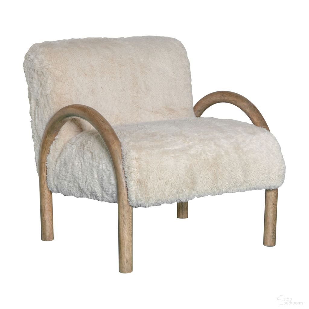The appearance of Rae Accent Chair In Alpine Fluff and Honey designed by Armen Living in the modern / contemporary interior design. This alpine fluff and honey piece of furniture  was selected by 1StopBedrooms from Rae Collection to add a touch of cosiness and style into your home. Sku: LCRACHPBAF. Material: Fabric.