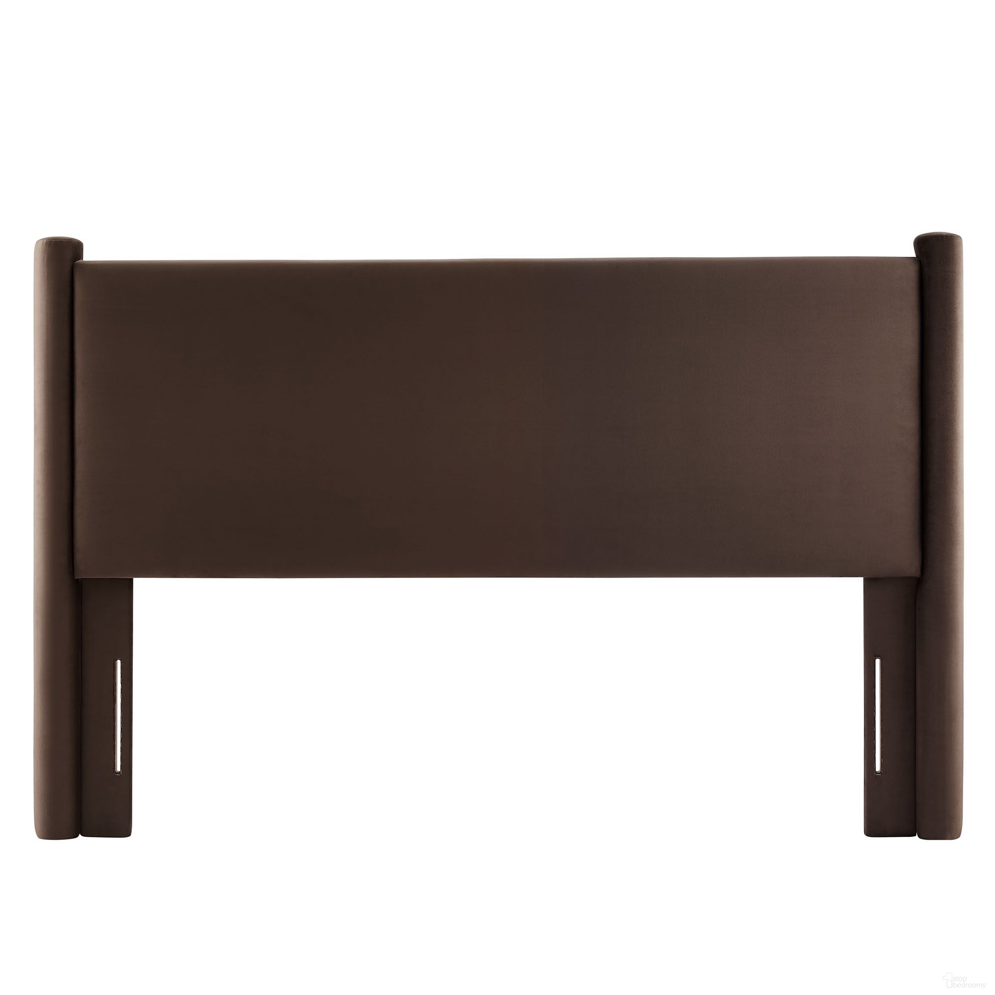 Rael Performance Velvet Full Headboard In Chocolate Brown