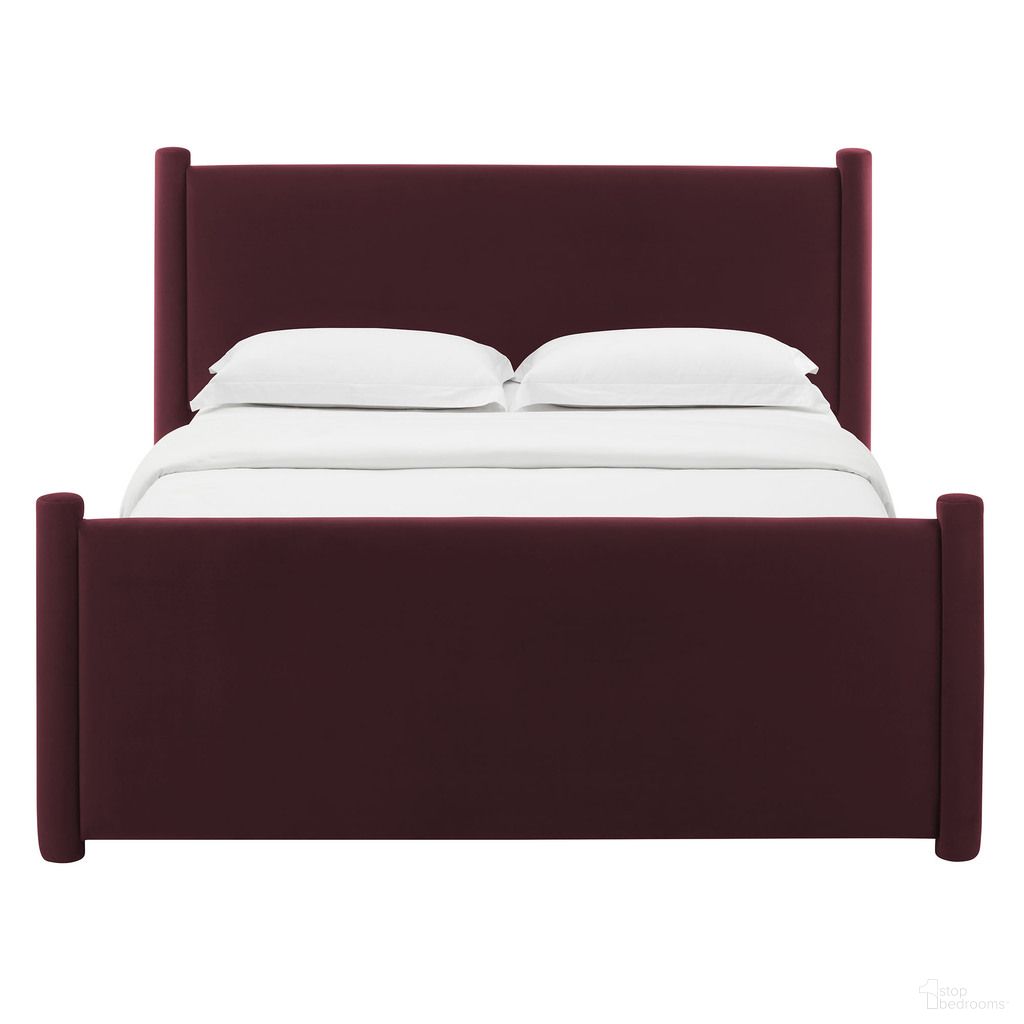 The appearance of Rael Performance Velvet Queen Platform Bed In Mulberry designed by Modway in the modern / contemporary interior design. This mulberry piece of furniture was selected by 1StopBedrooms from Rael Collection to add a touch of cosiness and style into your home. Sku: MOD-7175-MUL-1;MOD-7175-MUL-2. Bed Type: Platform Bed. Bed Size: Queen. Material: Velvet.