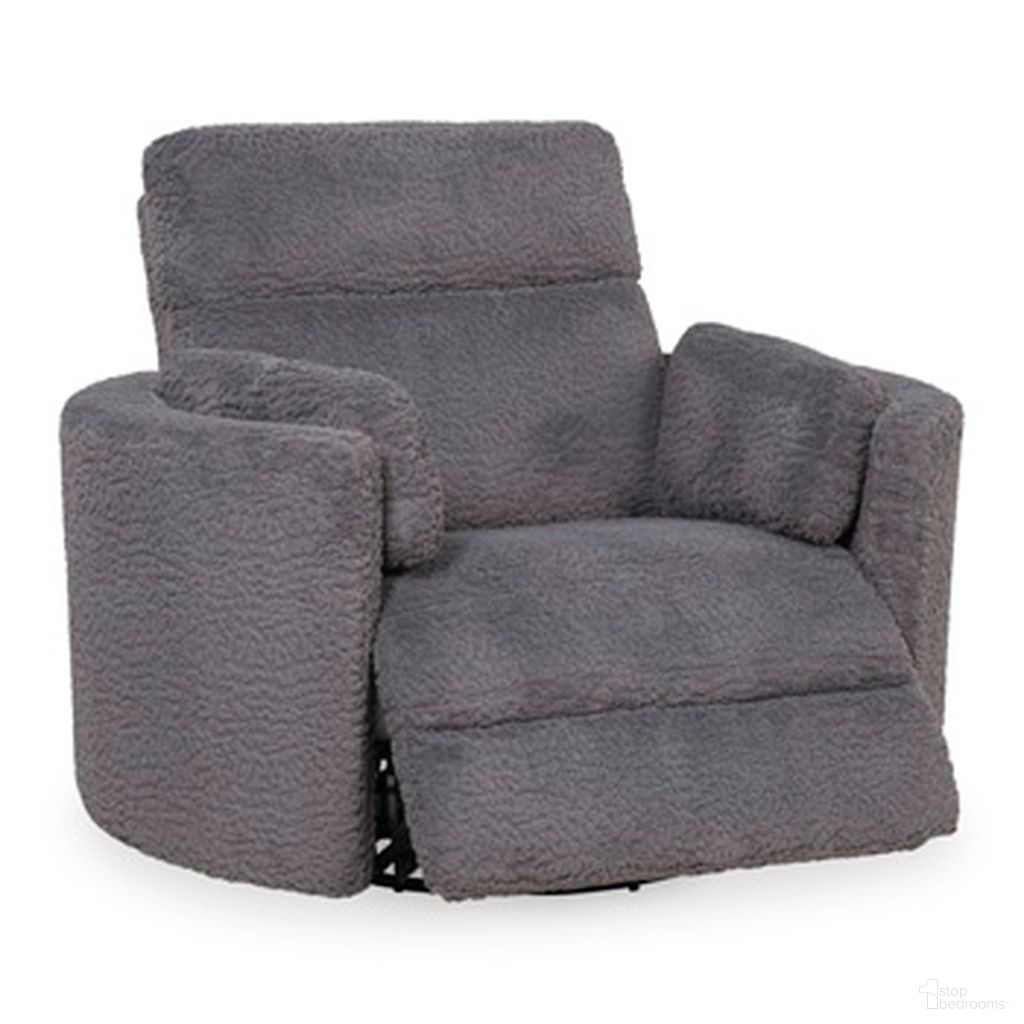 Raemondi Swivel Power Glider Recliner In Lead