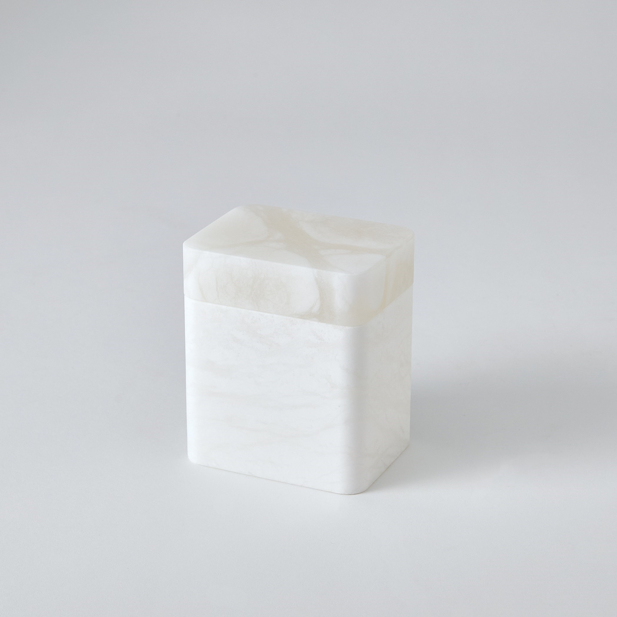 Raggio Alabaster Small Box In White by Global Views | 1StopBedrooms