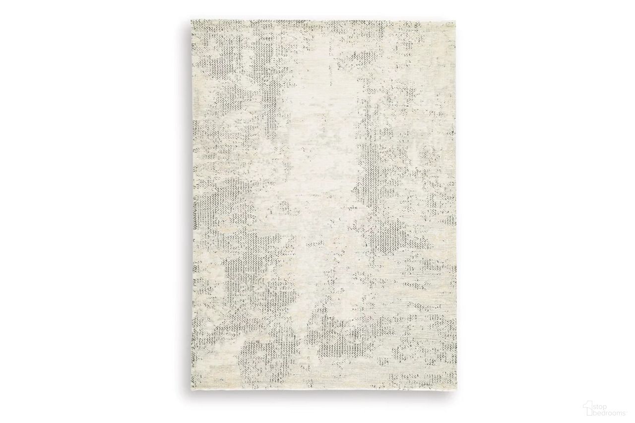 Raif Medium Rug In Gray and White