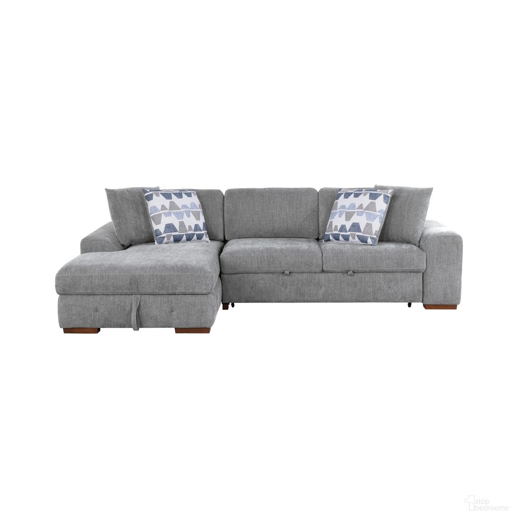 The appearance of Raife 2-Piece Sectional with Left Chaise In Gray designed by Homelegance in the modern / contemporary interior design. This gray piece of furniture was selected by 1StopBedrooms from Raife Collection to add a touch of cosiness and style into your home. Sku: 9624GY-2R;9624GY-LC. Material: Chenille. Layout: LAF.