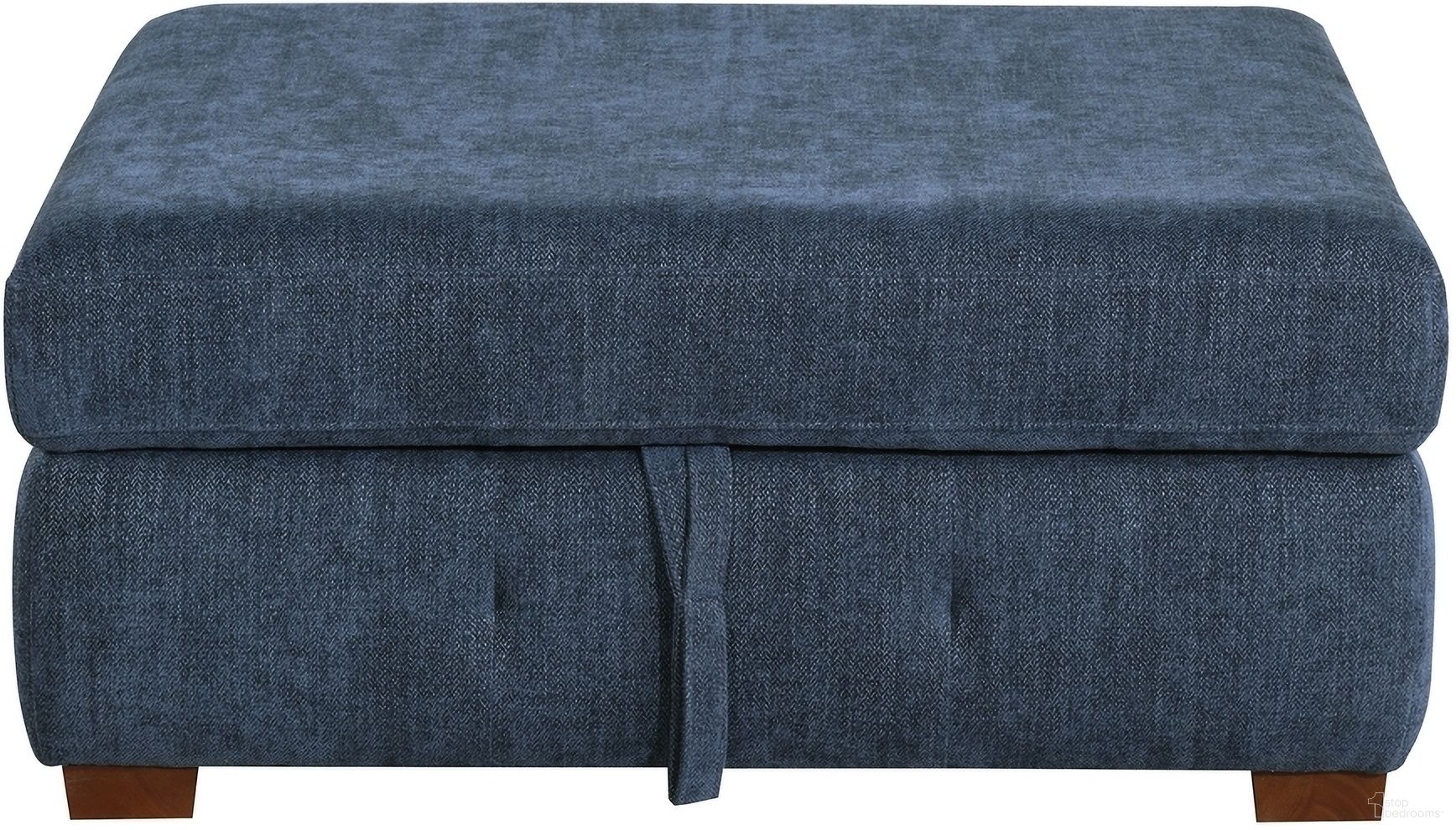 The appearance of Raife Storage Ottoman In Blue designed by Homelegance in the modern / contemporary interior design. This blue piece of furniture  was selected by 1StopBedrooms from Raife Collection to add a touch of cosiness and style into your home. Sku: 9624BU-4. Material: Chenille.