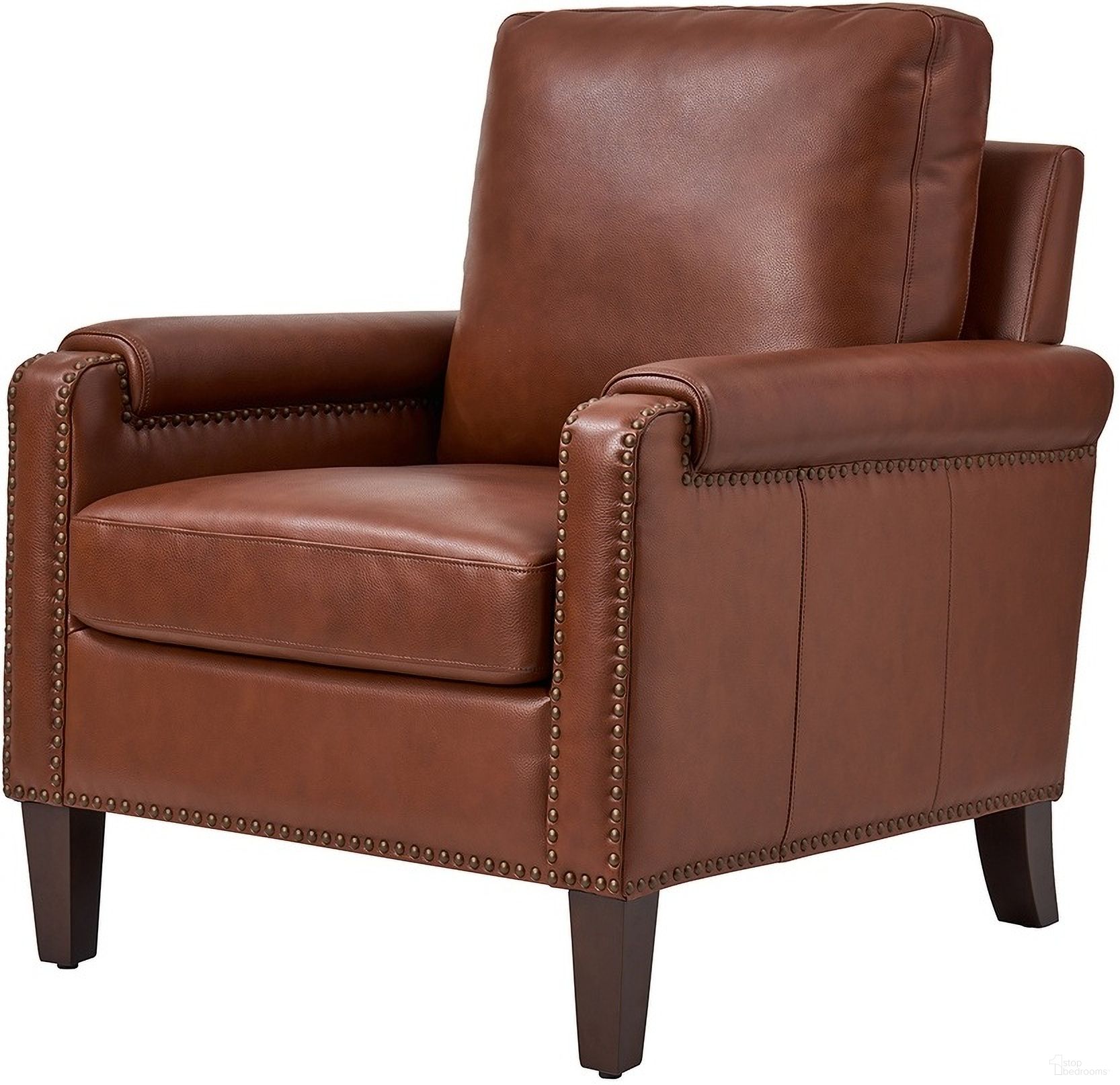 Raimund Genuine Leather Armchair In Brown