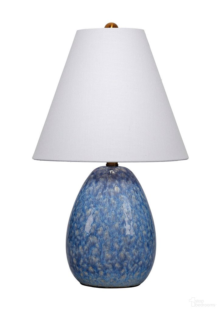 Raindrop Ceramic Table Lamp In Blue