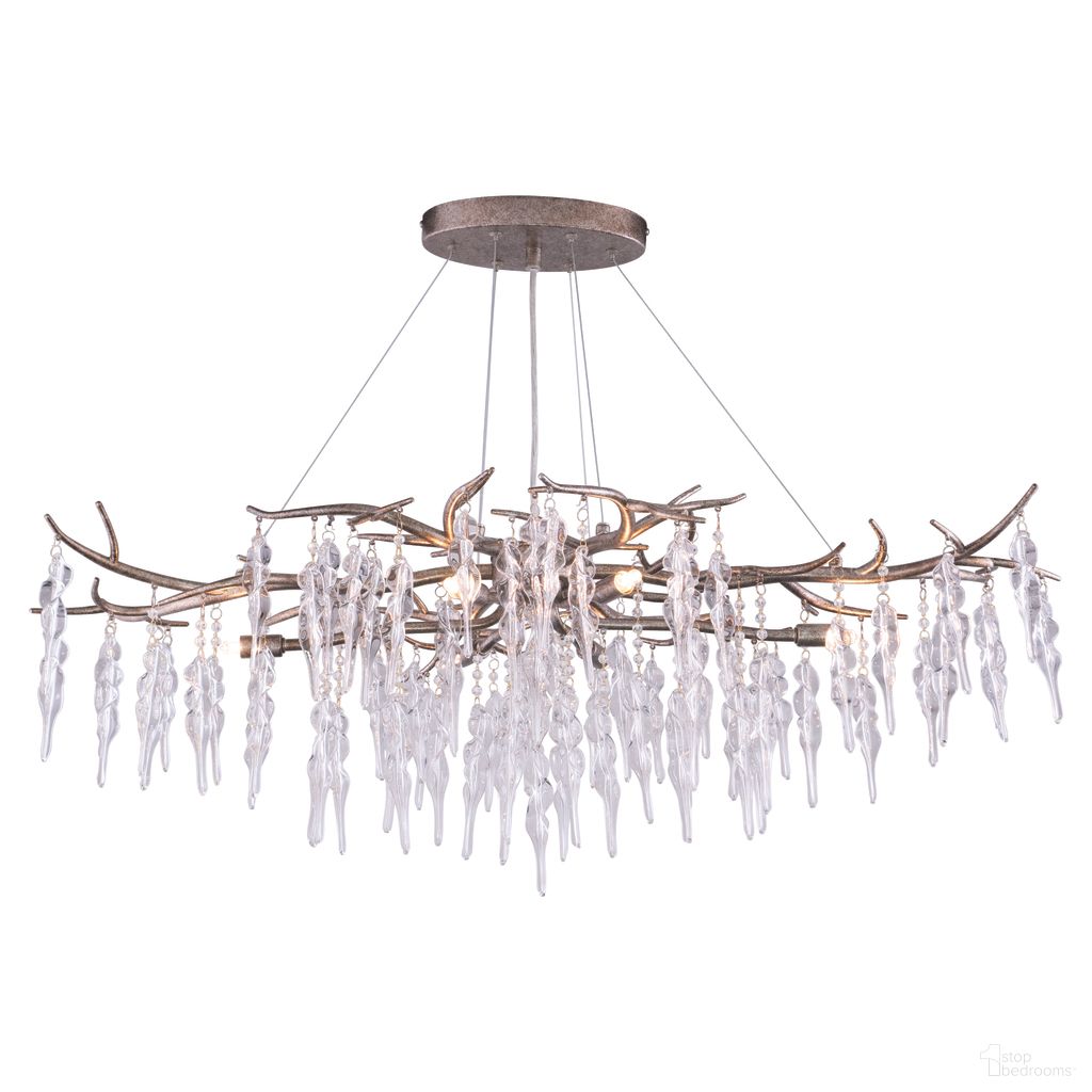 The appearance of Rainier 6L Linear Chandelier In Silver Mist designed by Vaxcel in the glam interior design. This silver mist piece of furniture was selected by 1StopBedrooms from Rainier Collection to add a touch of cosiness and style into your home. Sku: H0231. Material: Steel.
