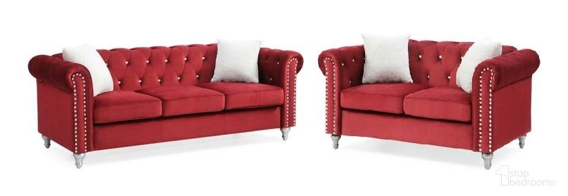 The appearance of Raisa Living Room Set In Burgundy designed by Glory in the modern / contemporary interior design. This burgundy piece of furniture was selected by 1StopBedrooms from Raisa Collection to add a touch of cosiness and style into your home. Sku: G869A-S-Sofa Seat and Frame;G869A-S-Sofa Back;G869A-S-Sofa Arms;G869A-L-Love Seat Arms and Frame;G869A-L-Loveseat Back. Material: Wood.