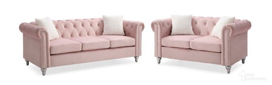 The appearance of Raisa Living Room Set In Pink designed by Glory in the modern / contemporary interior design. This pink piece of furniture was selected by 1StopBedrooms from Raisa Collection to add a touch of cosiness and style into your home. Sku: G864A-S-Sofa Seat and Frame;G864A-S-Sofa Back;G864A-S-Sofa Arms;G864A-L-Love Seat Arms and Frame;G864A-L-Loveseat Back. Material: Wood.