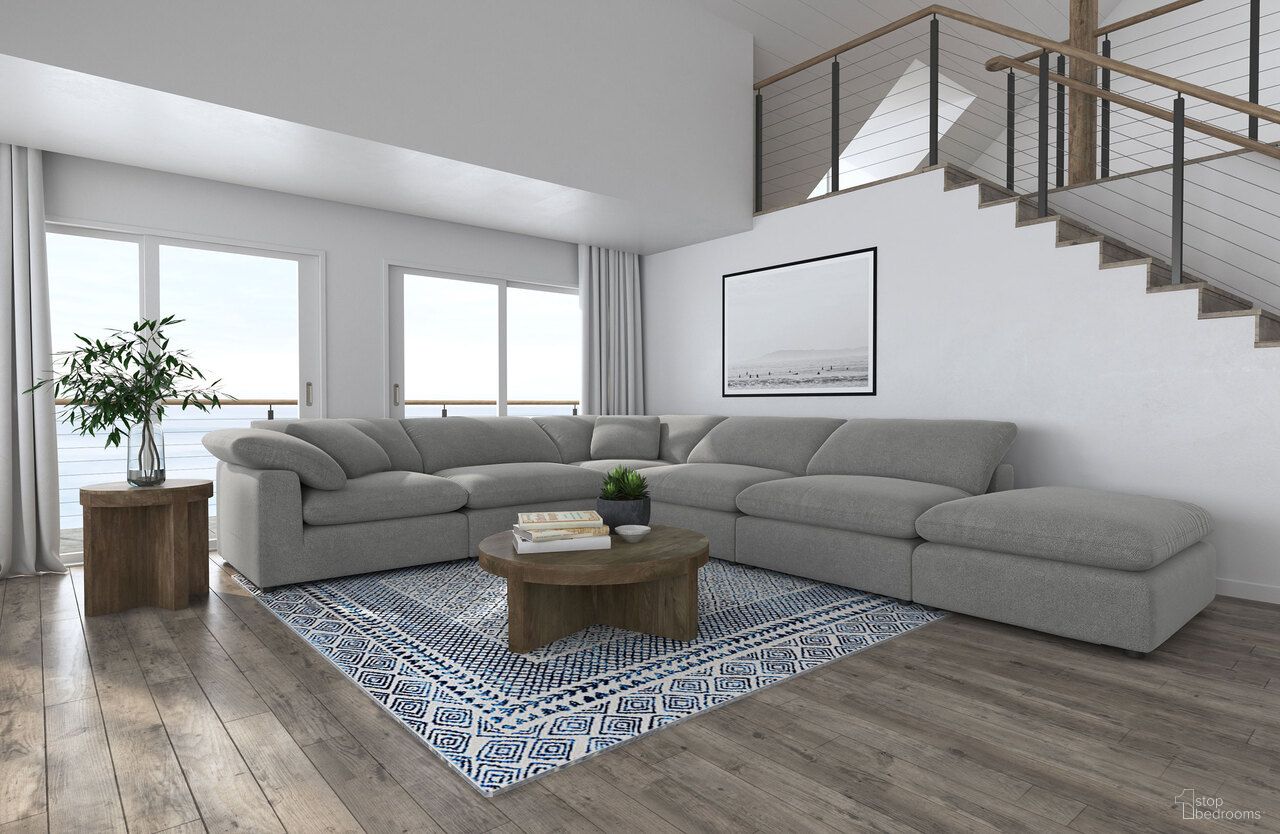 The appearance of Raleigh 6-piece Boucle Upholstered Modular Sectional In Grey designed by Coaster in the transitional interior design. This grey piece of furniture was selected by 1StopBedrooms from Raleigh Collection to add a touch of cosiness and style into your home. Sku: 551754;551754;551754;551755;551755;551756. Material: Boucle.