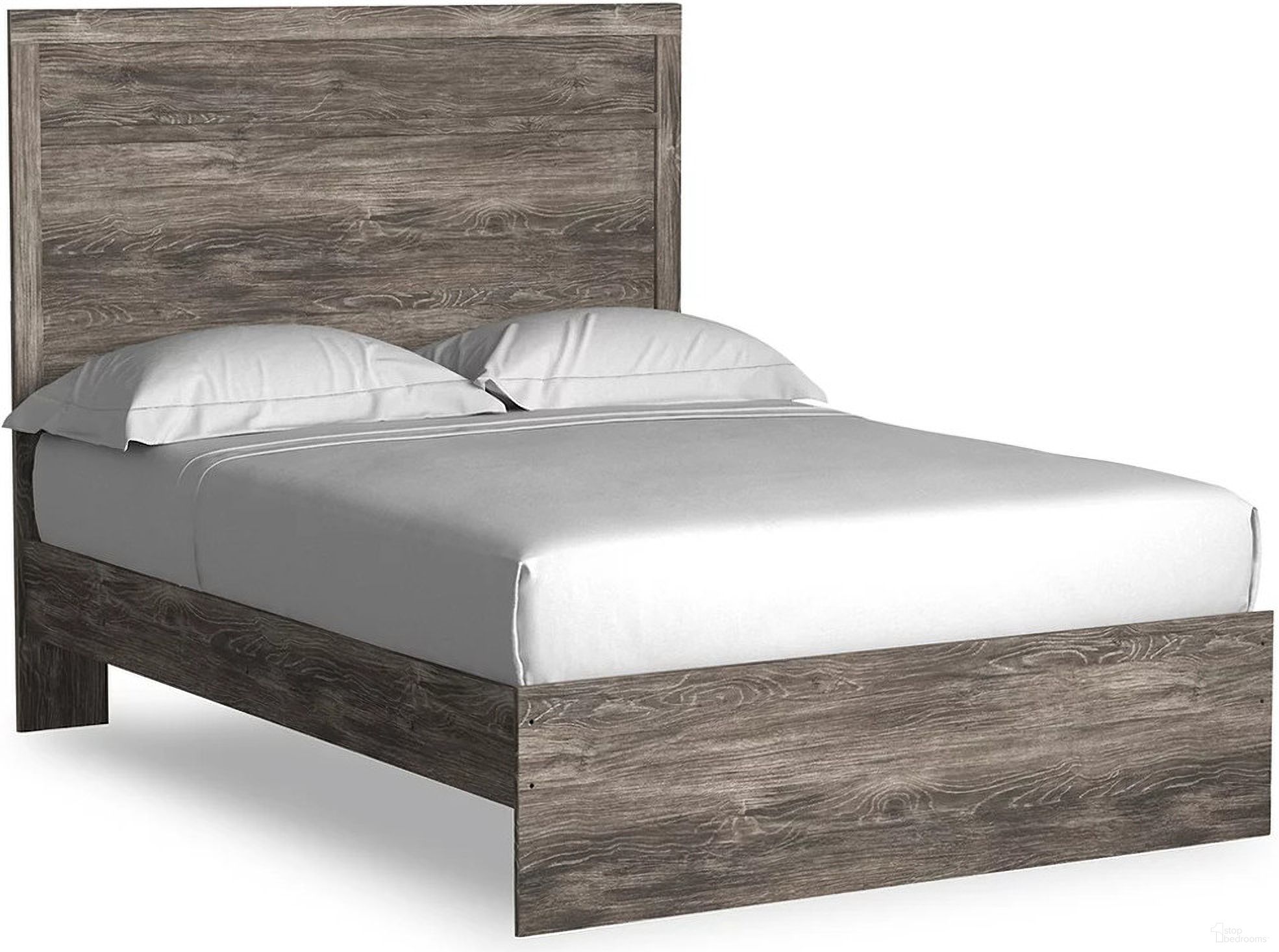 The appearance of Ralinksi Gray Full Panel Bed designed by Signature Design by Ashley in the transitional interior design. This gray piece of furniture  was selected by 1StopBedrooms from Ralinksi Collection to add a touch of cosiness and style into your home. Sku: B2587-55;B2587-86. Bed Type: Panel Bed. Material: Wood. Bed Size: Full.