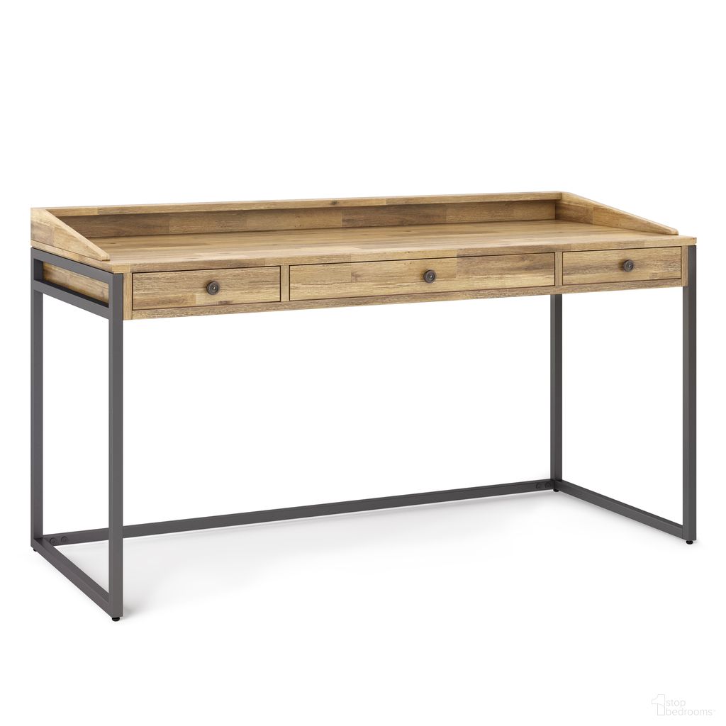 The appearance of Ralston Solid Acacia Wood Desk In Distressed Golden Wheat designed by Simpli Home in the modern / contemporary interior design. This distressed golden wheat piece of furniture was selected by 1StopBedrooms from Ralston Collection to add a touch of cosiness and style into your home. Sku: AXCRST-14DGW. Material: Acacia.