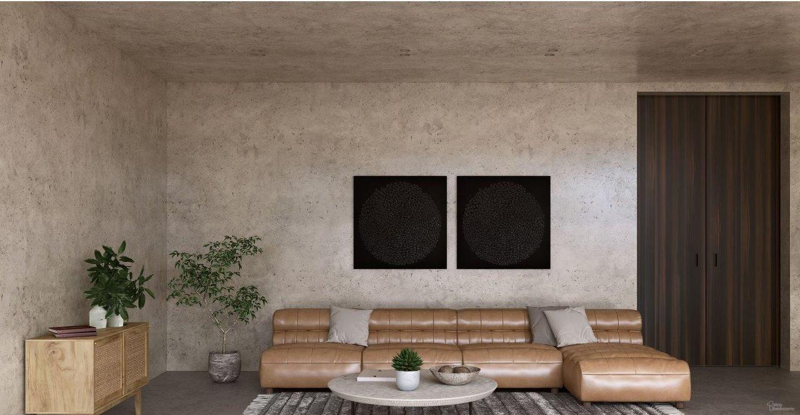 Ramsay Brown Leather Modular Sectional