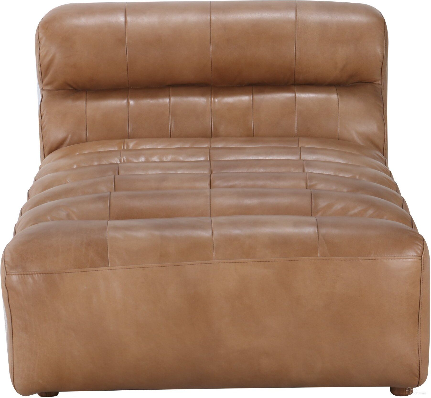 Ramsay Tan Leather Chaise