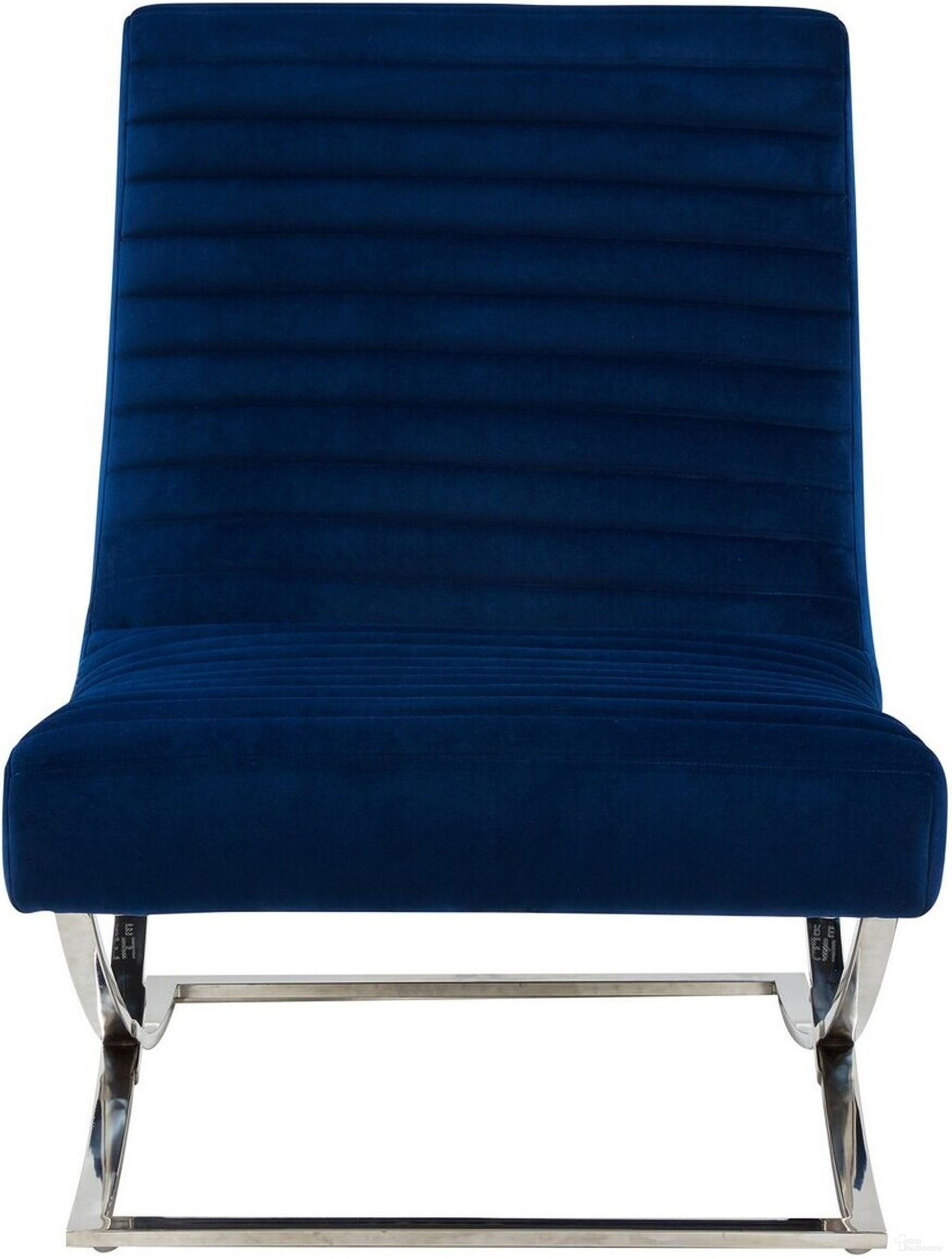 The appearance of Ramsay Tufted Velvet Chair In Navy designed by Safavieh Couture in the modern / contemporary interior design. This navy piece of furniture was selected by 1StopBedrooms from Ramsay Collection to add a touch of cosiness and style into your home. Sku: SFV4761A. Material: Wood.