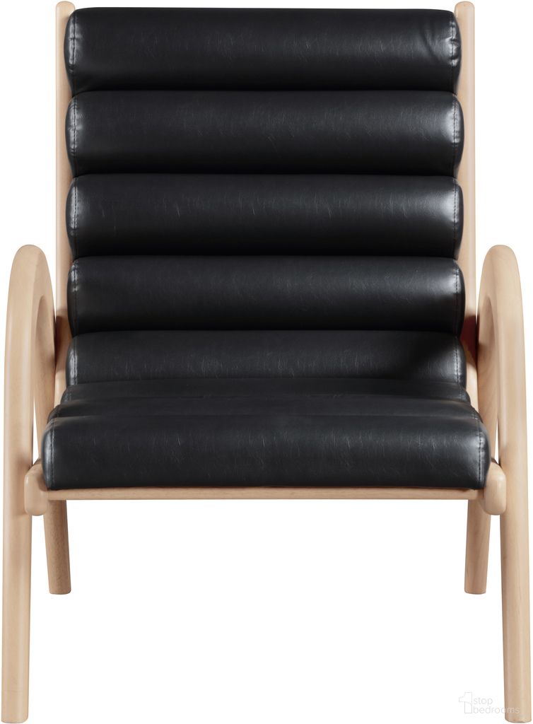 The appearance of Randal Vegan Leather Upholstered Accent Chair In Black and Natural designed by Meridian in the modern / contemporary interior design. This black and natural piece of furniture was selected by 1StopBedrooms from Randal Collection to add a touch of cosiness and style into your home. Sku: 33056Black. Material: Leather.