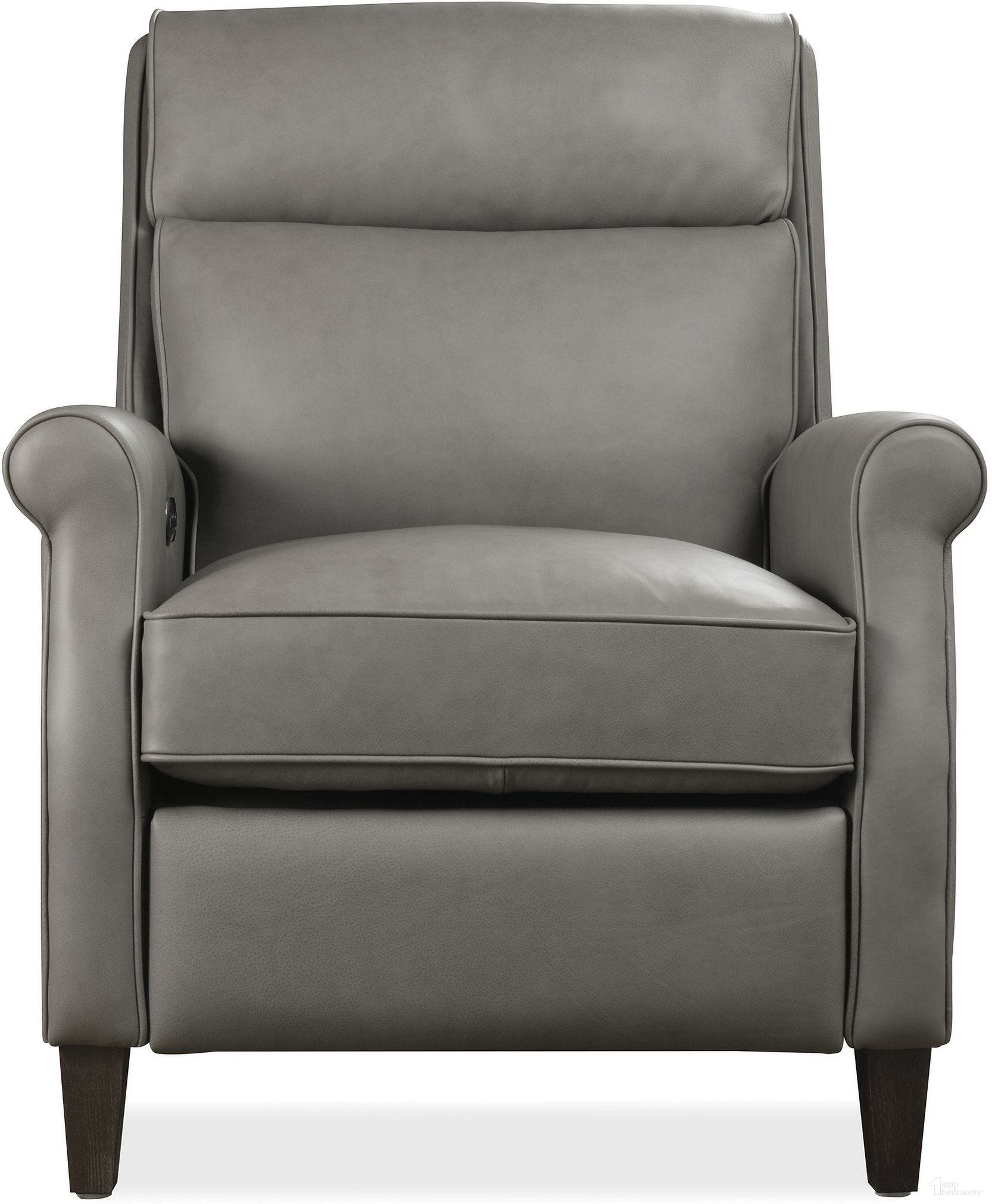 The appearance of Randall Power Recliner with Pop-Up Headrest In Grey designed by Hooker in the transitional interior design. This grey piece of furniture was selected by 1StopBedrooms from Randall Collection to add a touch of cosiness and style into your home. Sku: RC820-PH-091. Material: Leather.